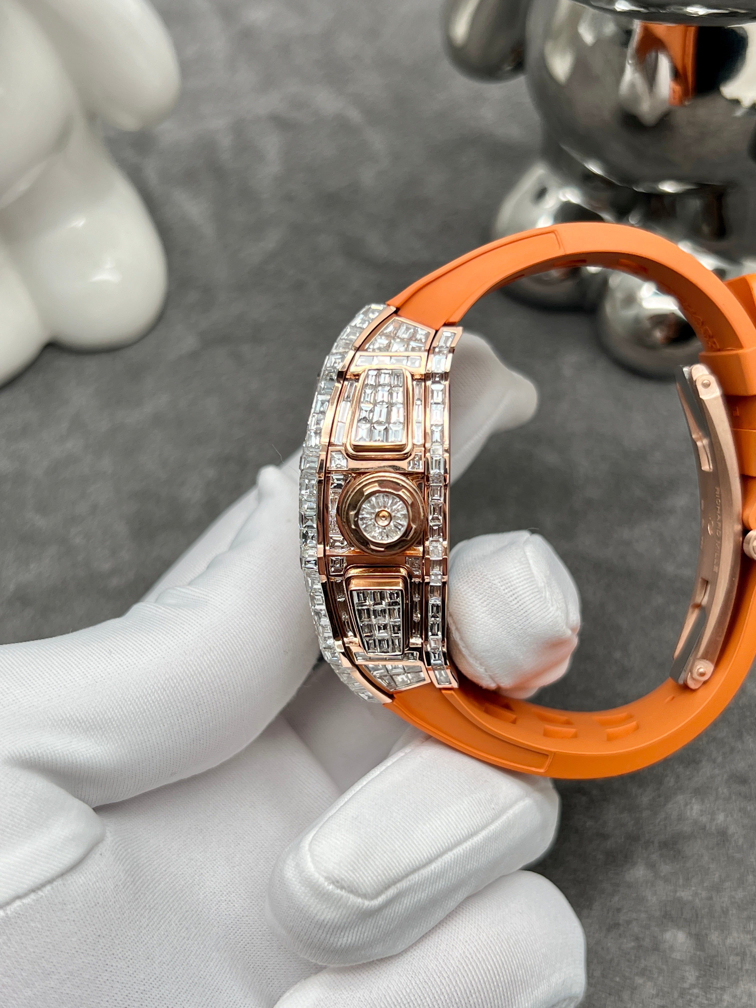 Richard Mille RM 011 Iced Out Diamonds Watch