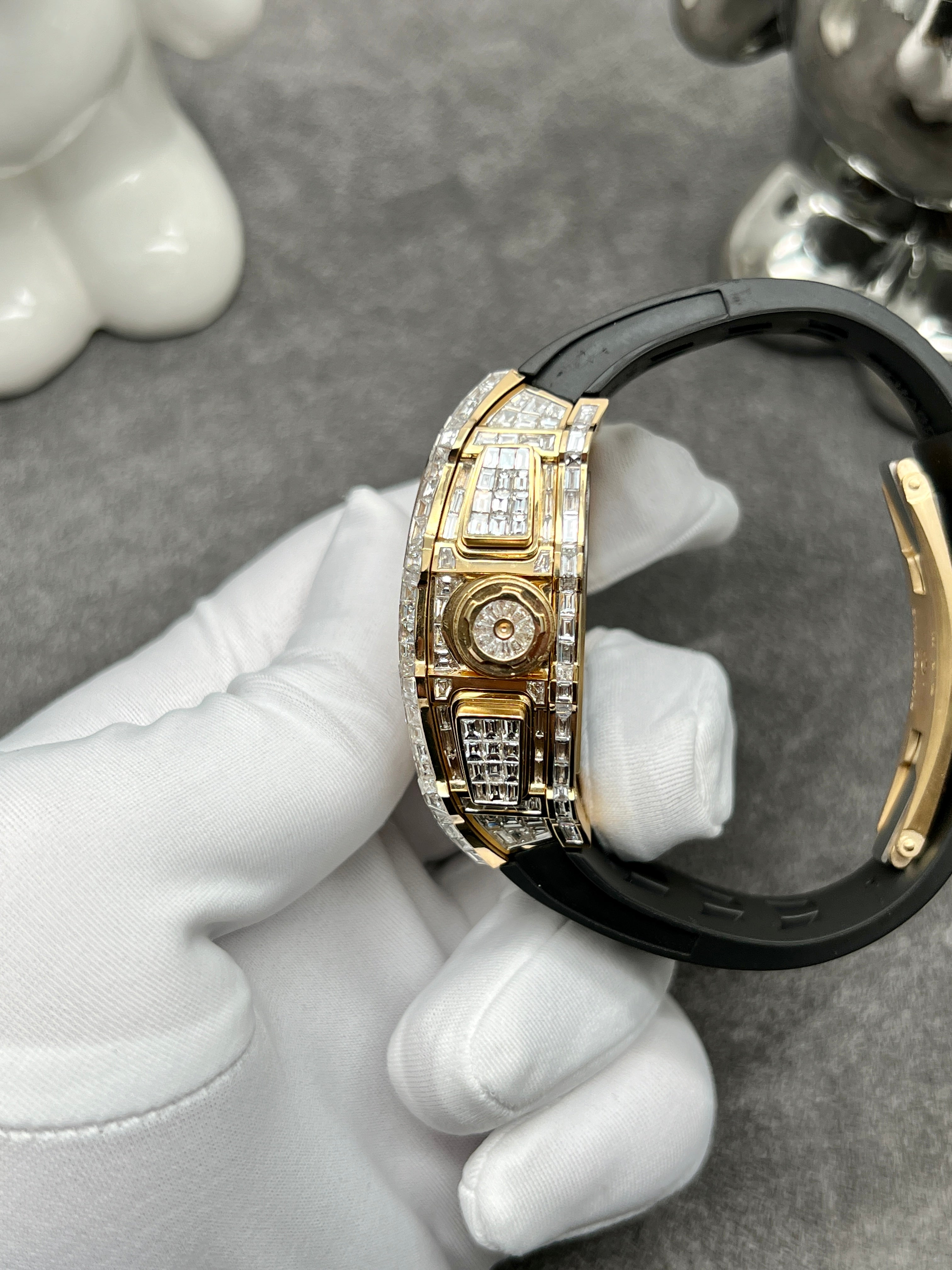 RM 011 Design Iced Out Diamonds Watch