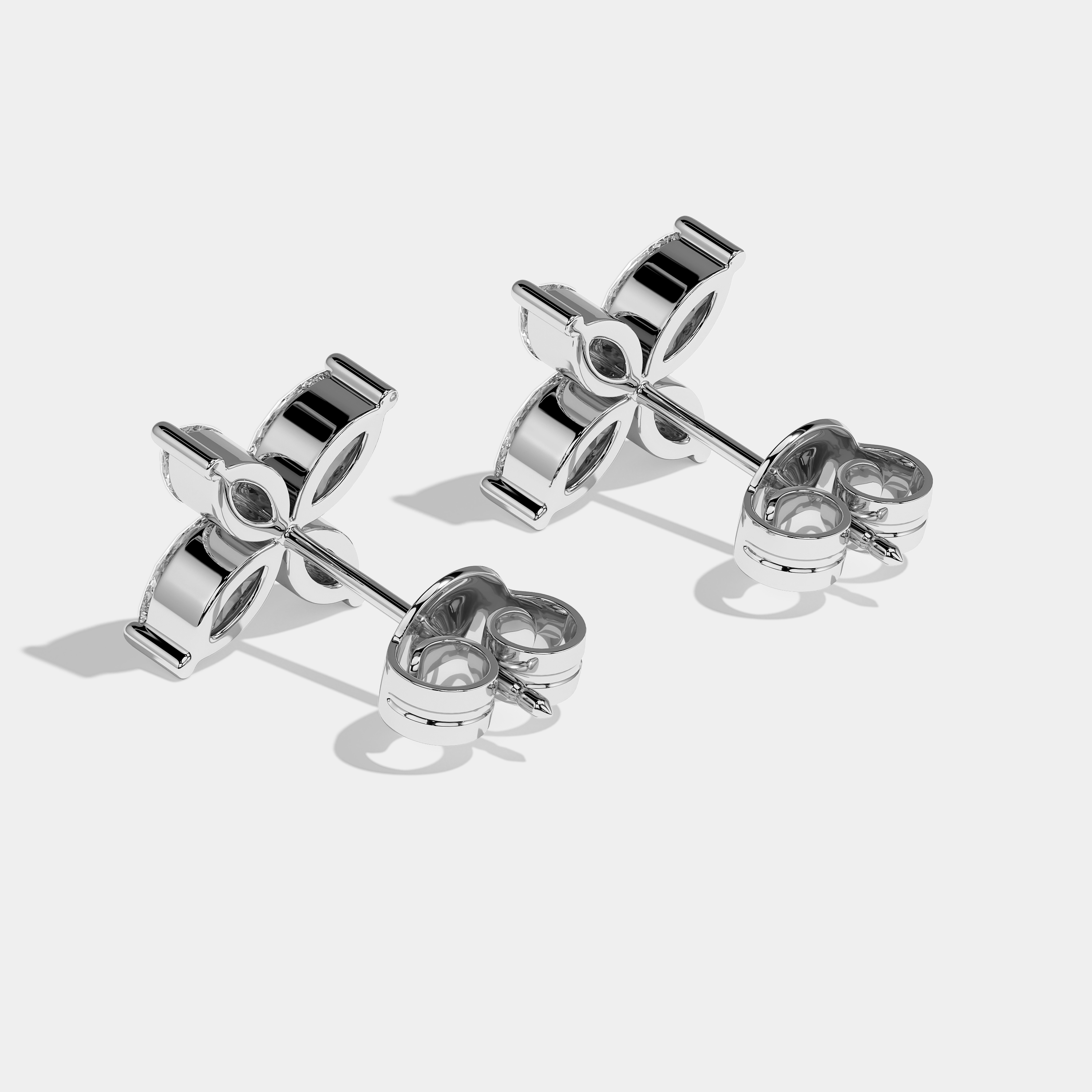 Marquee Marquise Cut Diamond Earrings White Gold 2.00ct