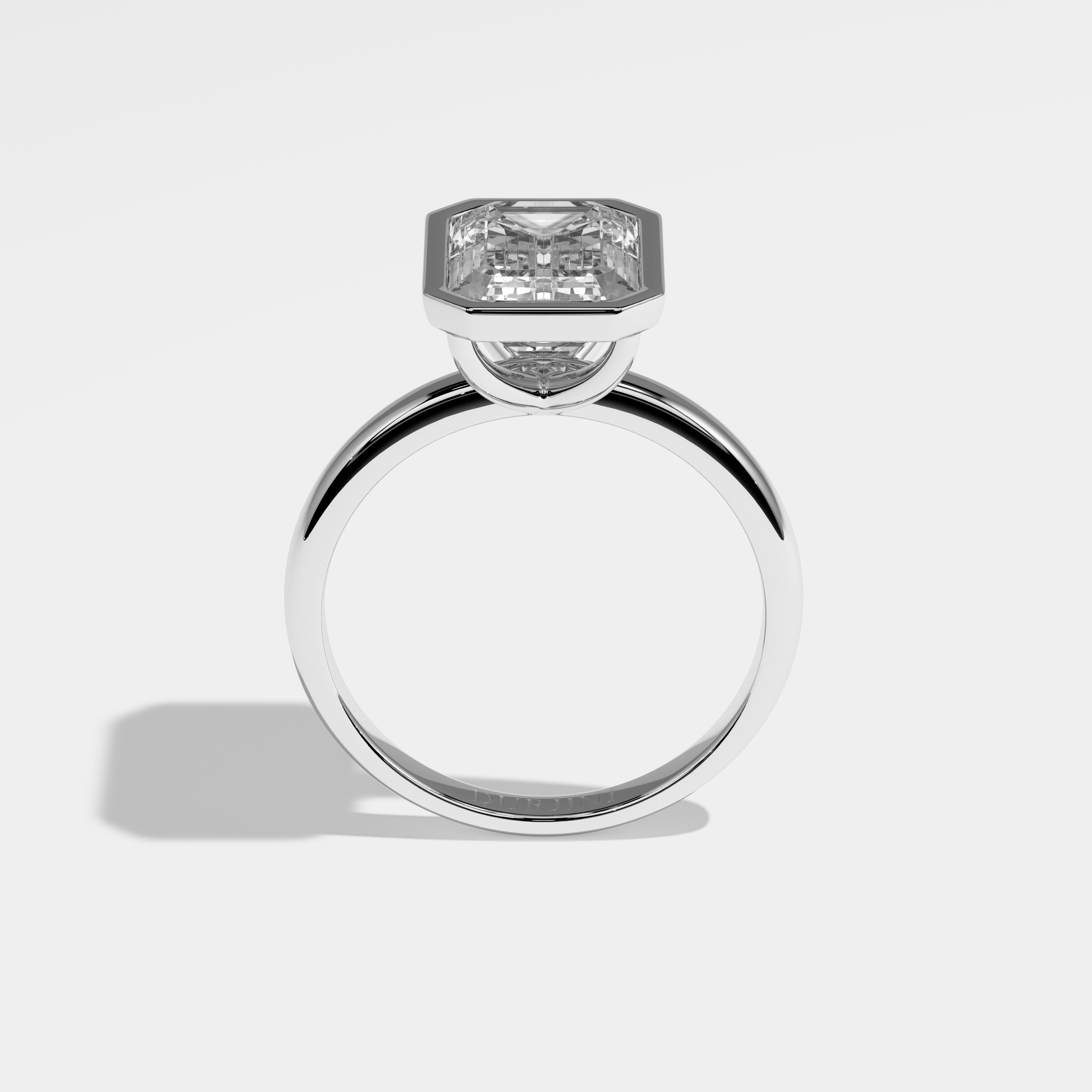 Pope Diamond Emerald Engagement Ring 18K White Gold 3.00ct