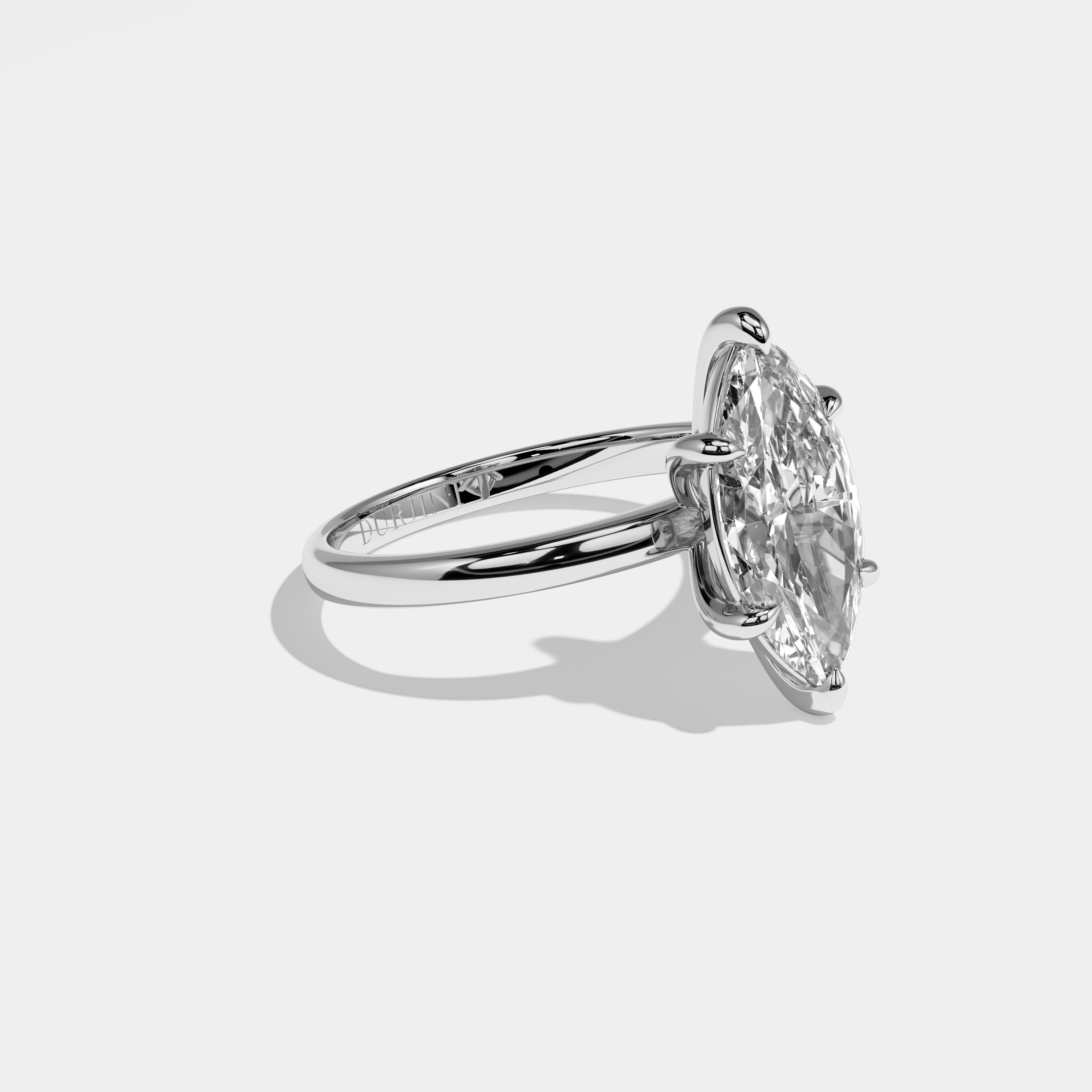 Kingdom marquise diamond engagement ring in 18K white gold by Kurbãni Durjini, right view
