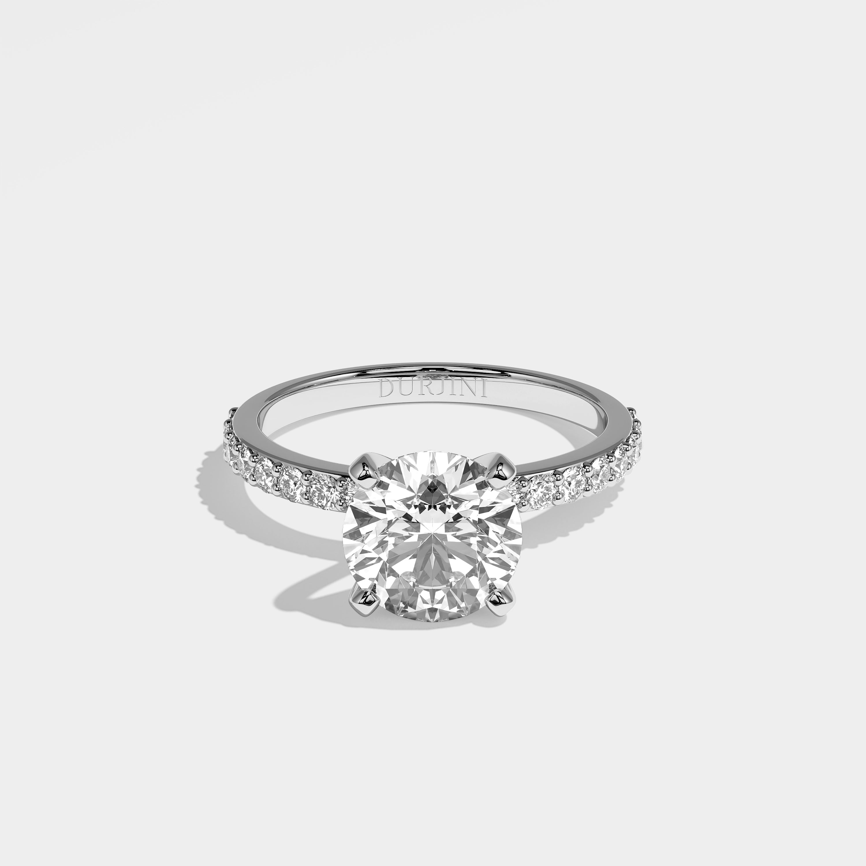 Shard Diamond Round Brilliant Engagement Ring 18K White Gold 4.30ct