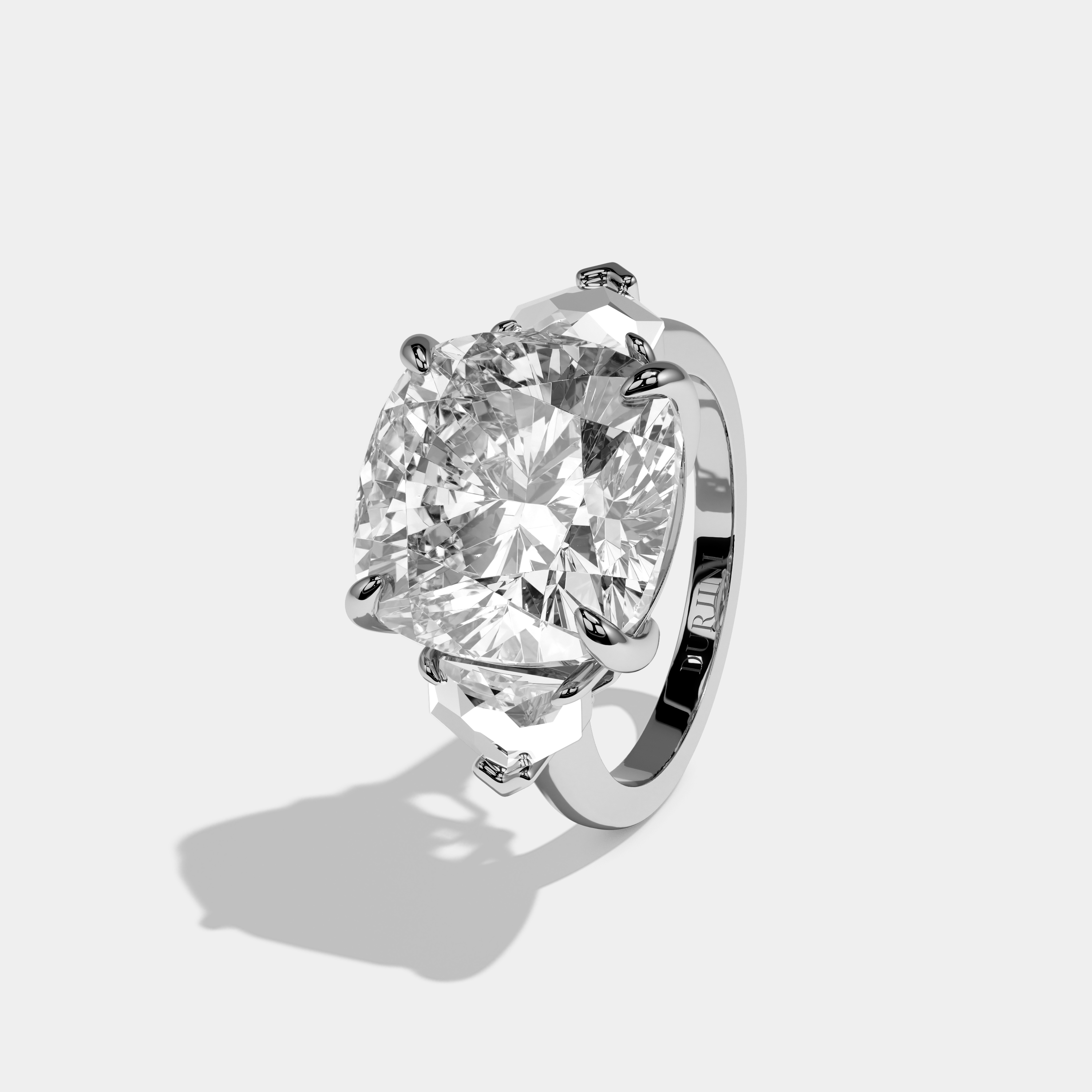 Millie Cushion Cut Diamond Halo Engagement Ring 8ct 18k White Gold