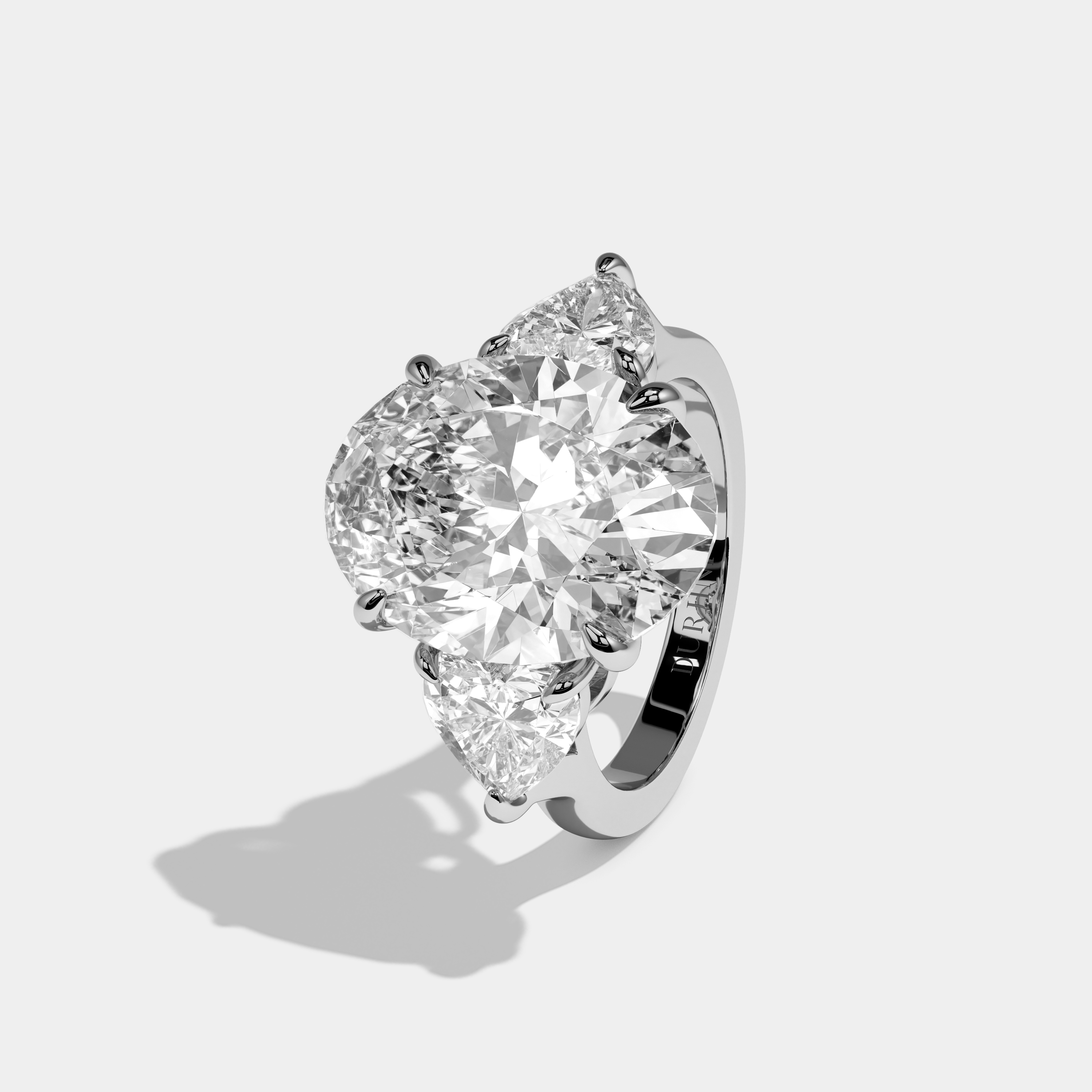 Eliza Oval Cut Diamond Halo Engagement Ring 10ct 18k White Gold