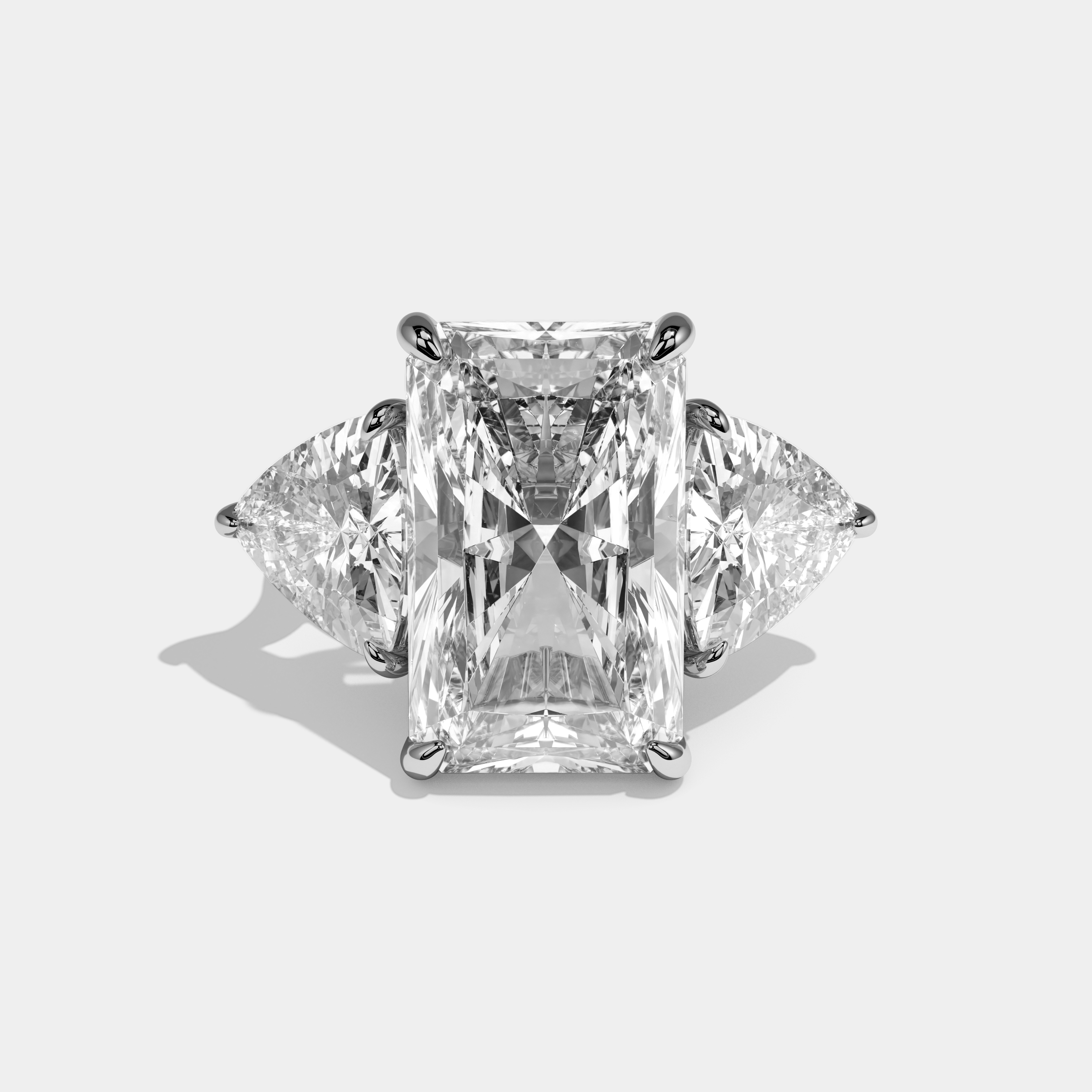 Catherine Radiant Cut Diamond Halo Engagement Ring 11ct 18K White Gold