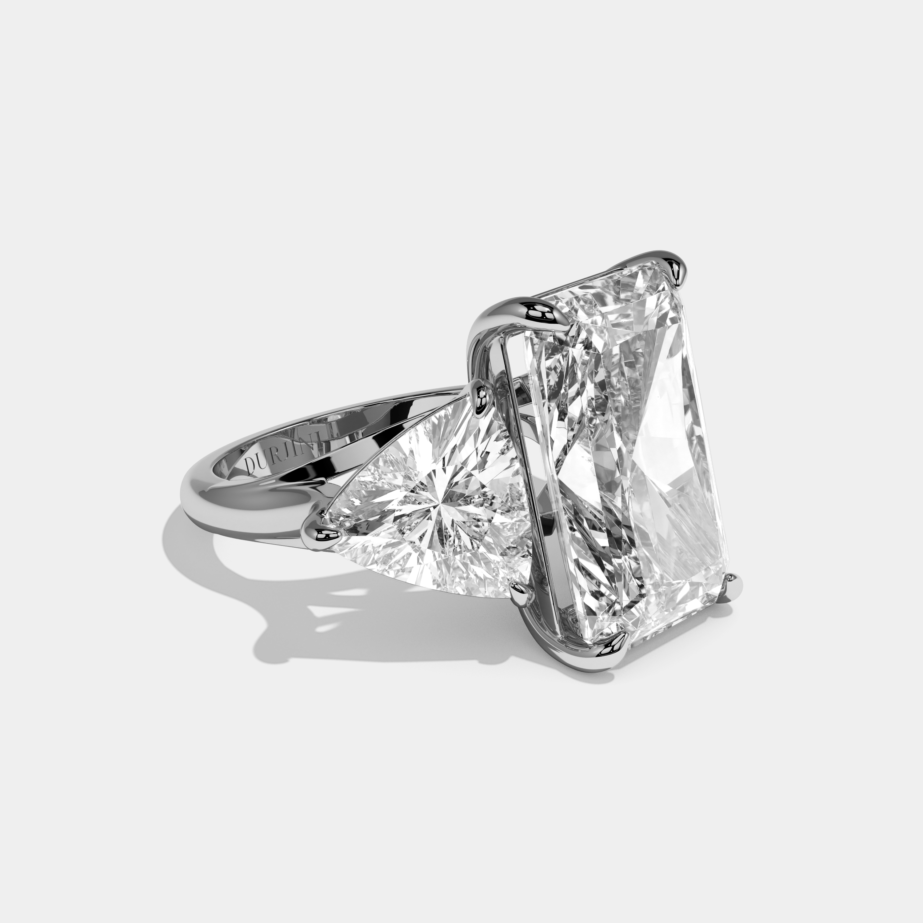 Catherine Radiant Cut Diamond Halo Engagement Ring 11ct 18K White Gold