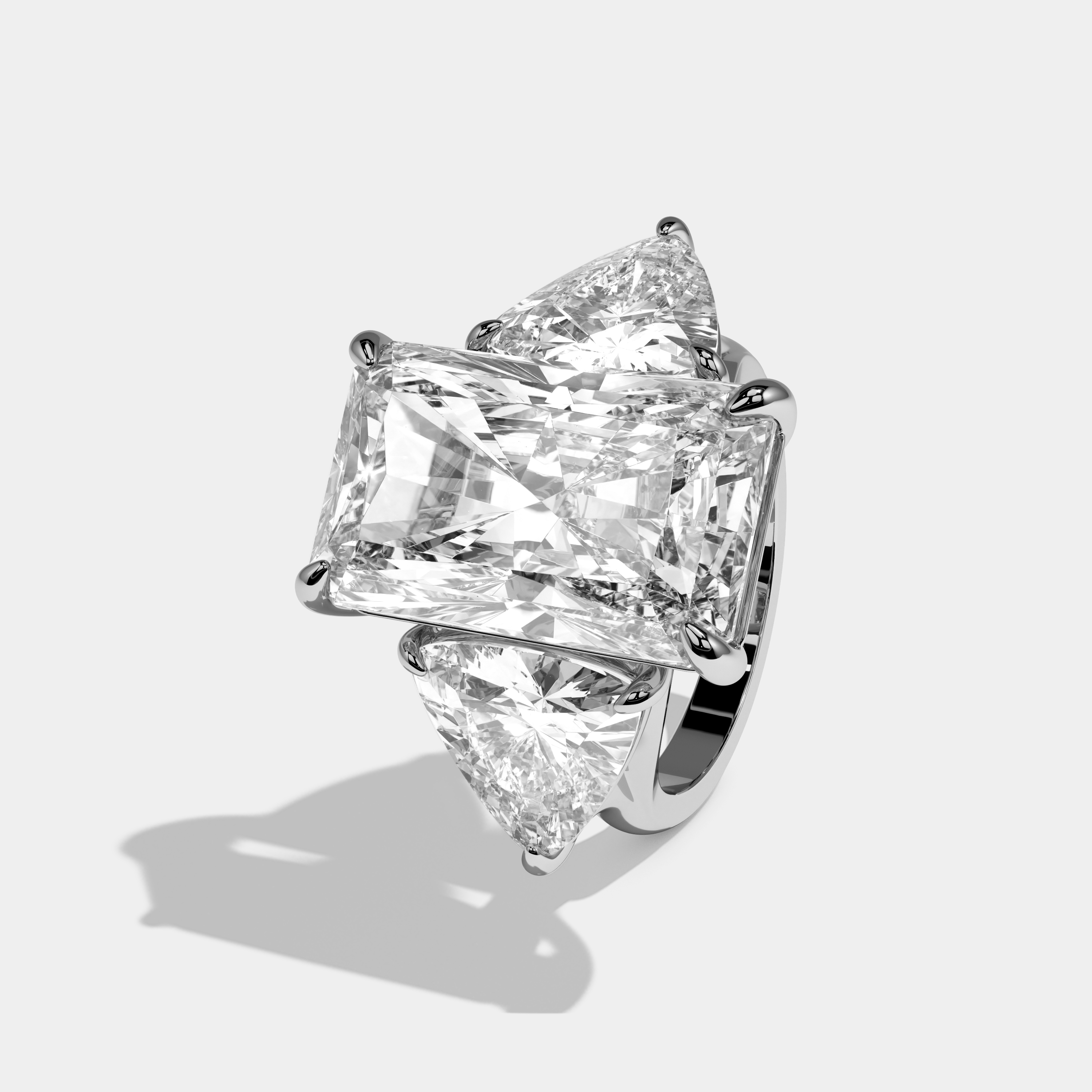 Catherine Radiant Cut Diamond Halo Engagement Ring 11ct 18K White Gold