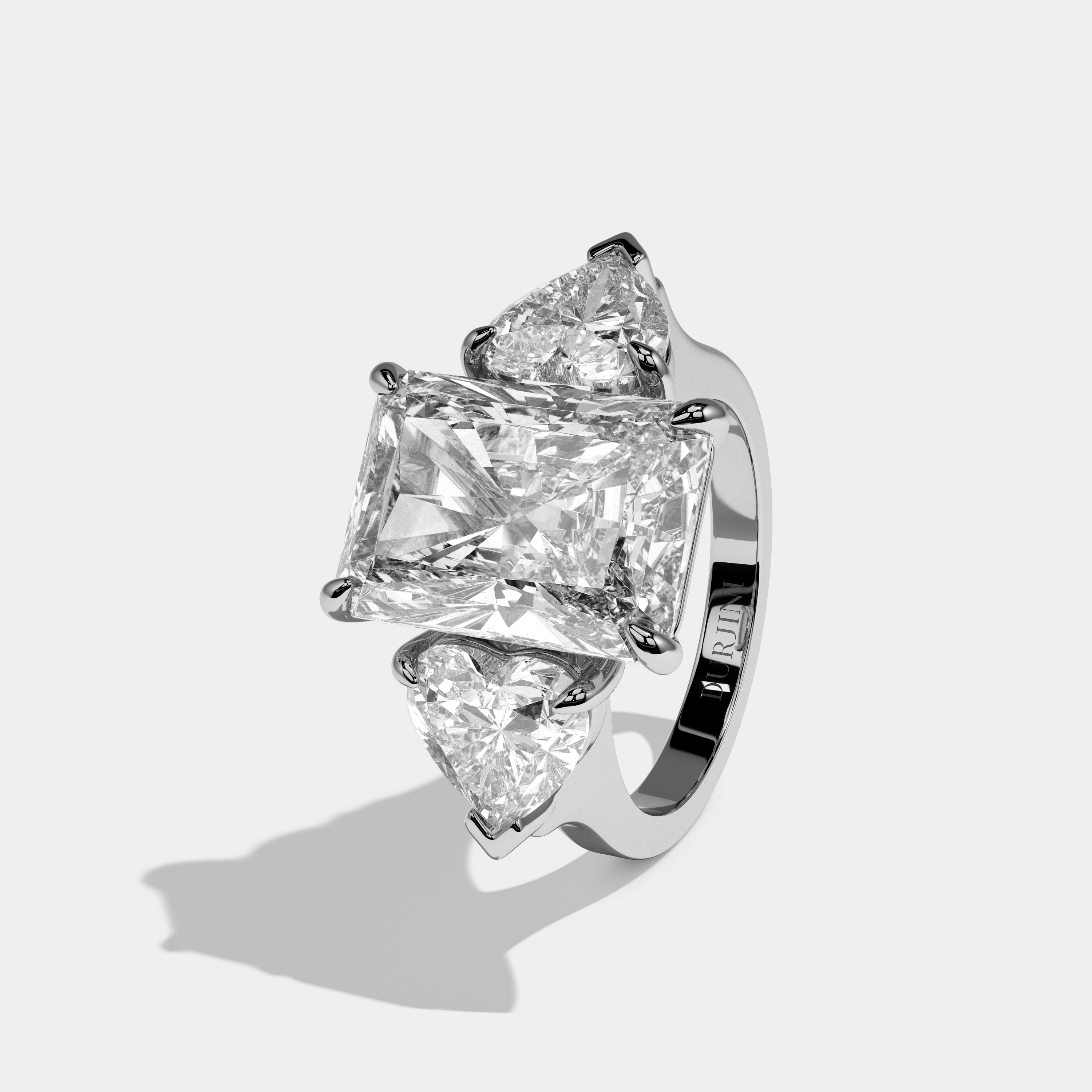 Nora Radiant Cut Diamond Halo Engagement Ring 8ct 18K White Gold