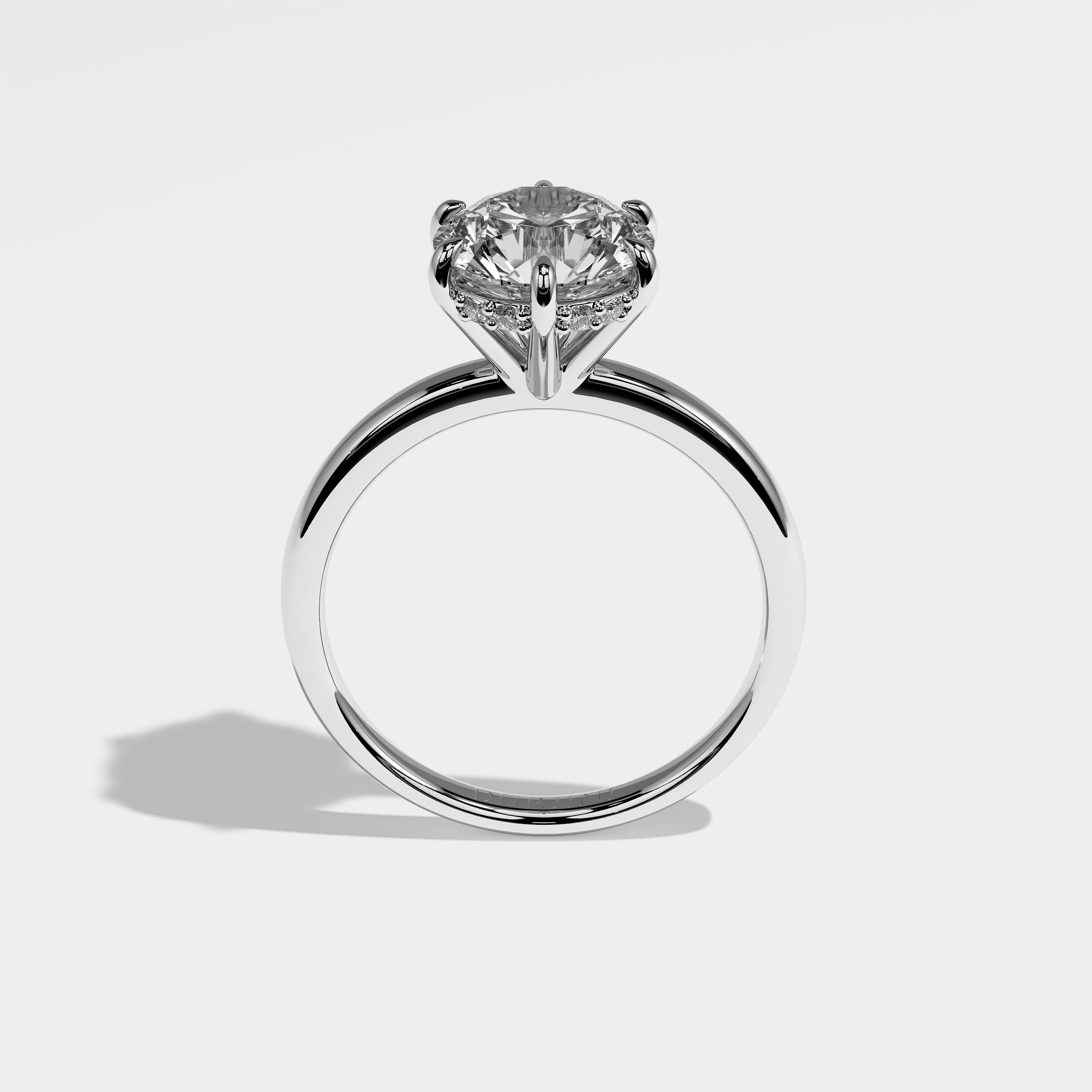 Dinesty Diamond Round Brilliant Engagement Ring 18K White Gold 3.00ct