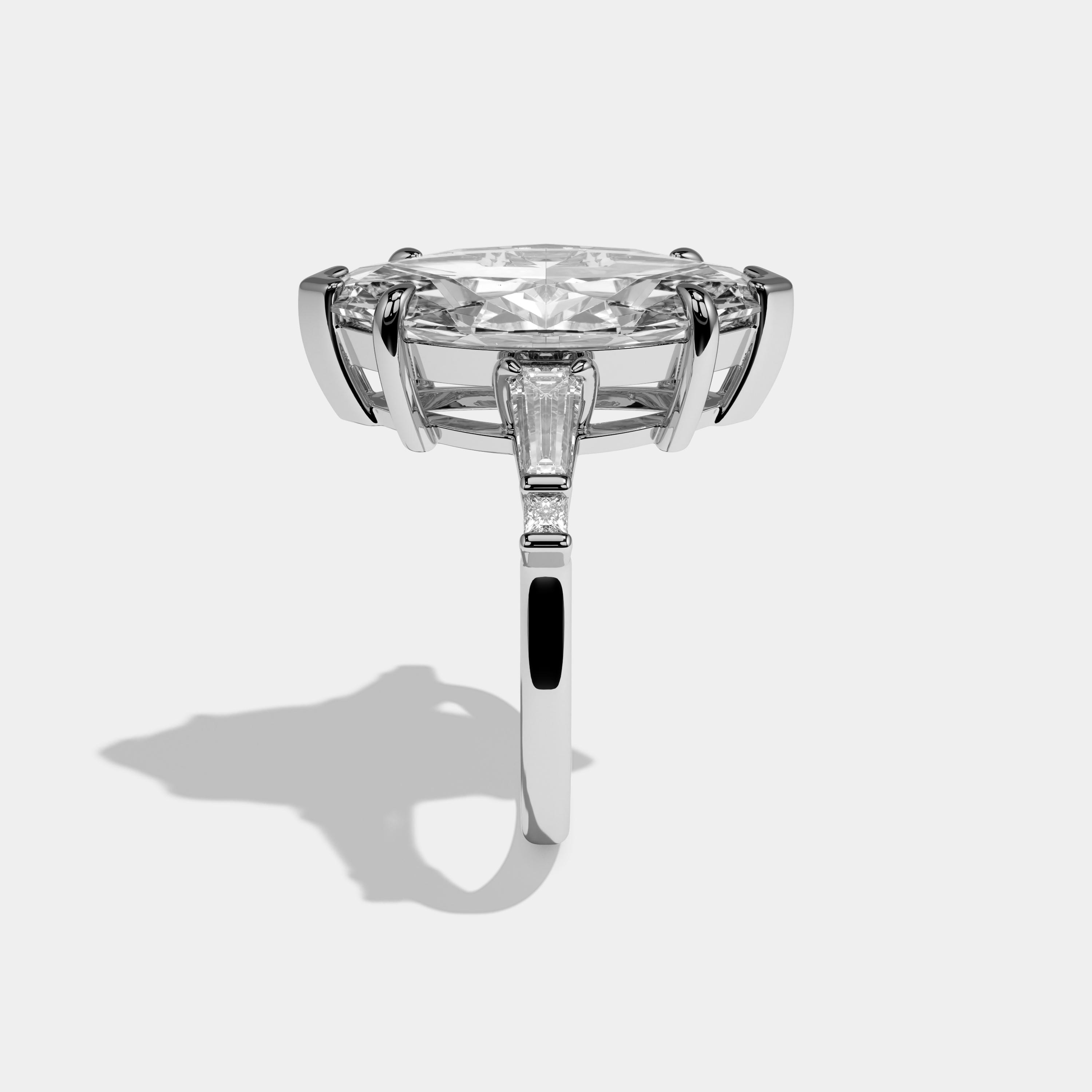 Daisy Marquise Cut Diamond Halo Engagement Ring 9ct 18k White Gold