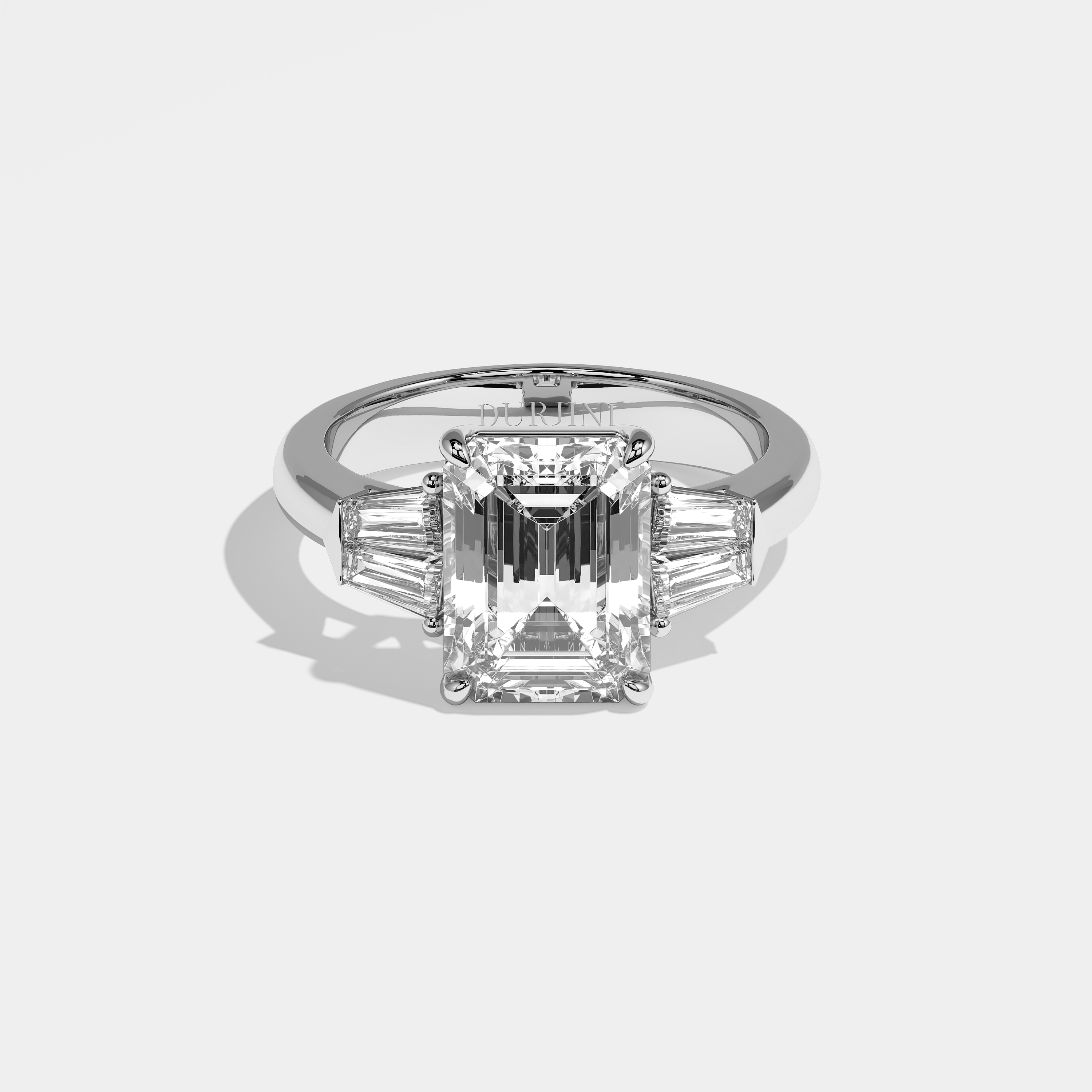 Ashley Diamond Emerald Engagement Ring 18K White Gold 6.00ct