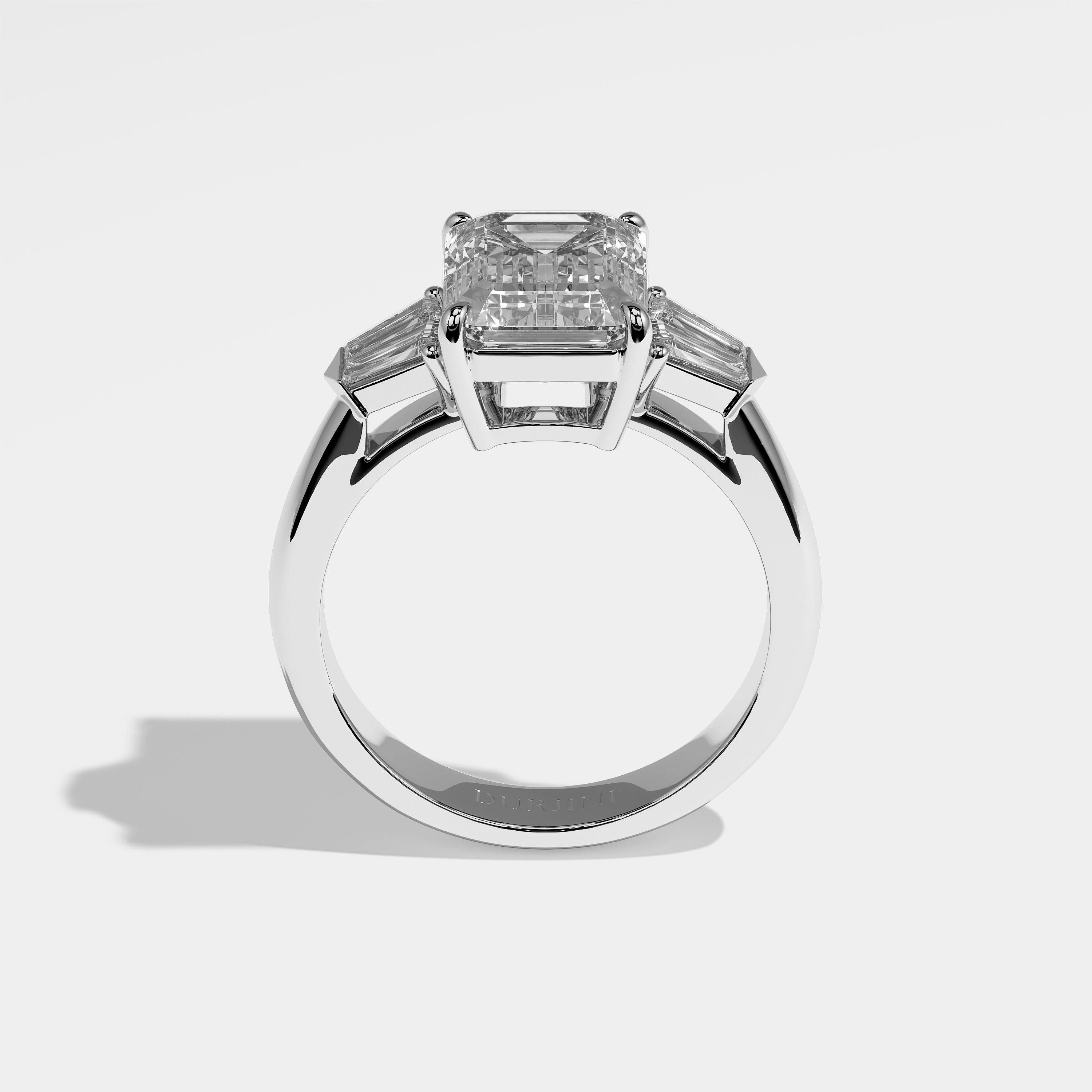 Ashley Diamond Emerald Engagement Ring 18K White Gold 6.00ct
