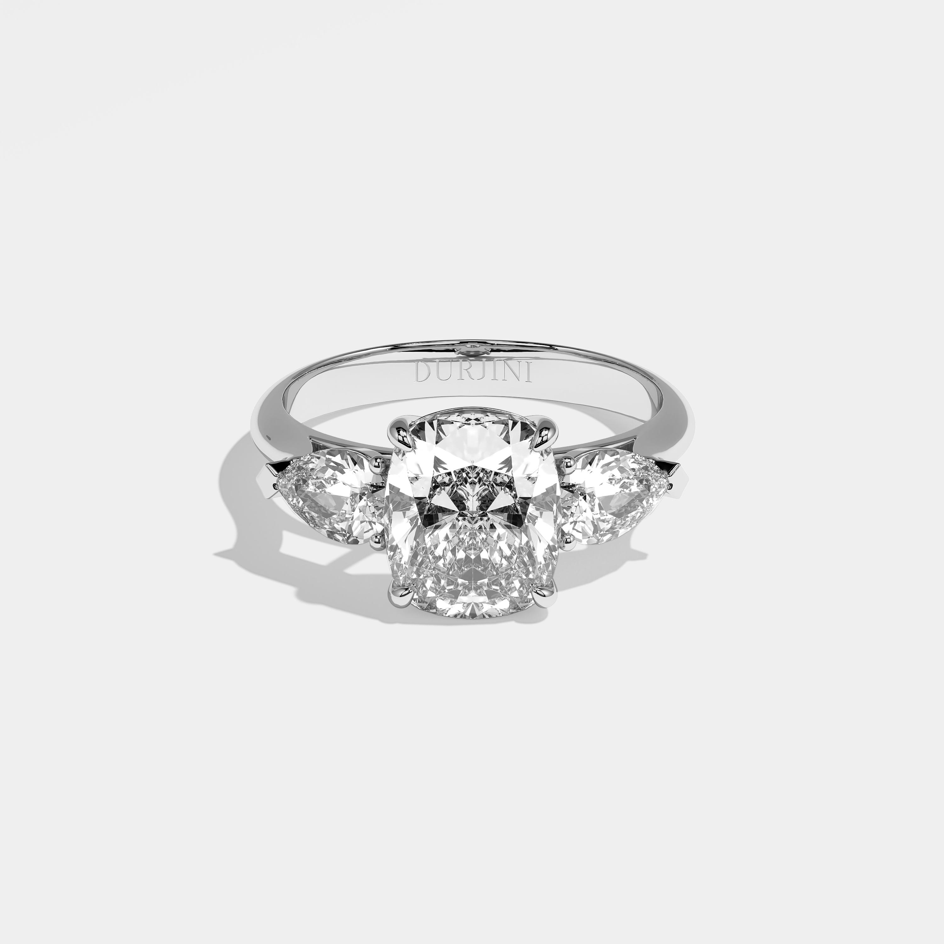 Royce Diamond Oval Engagement Ring 18K White Gold 5.00ct