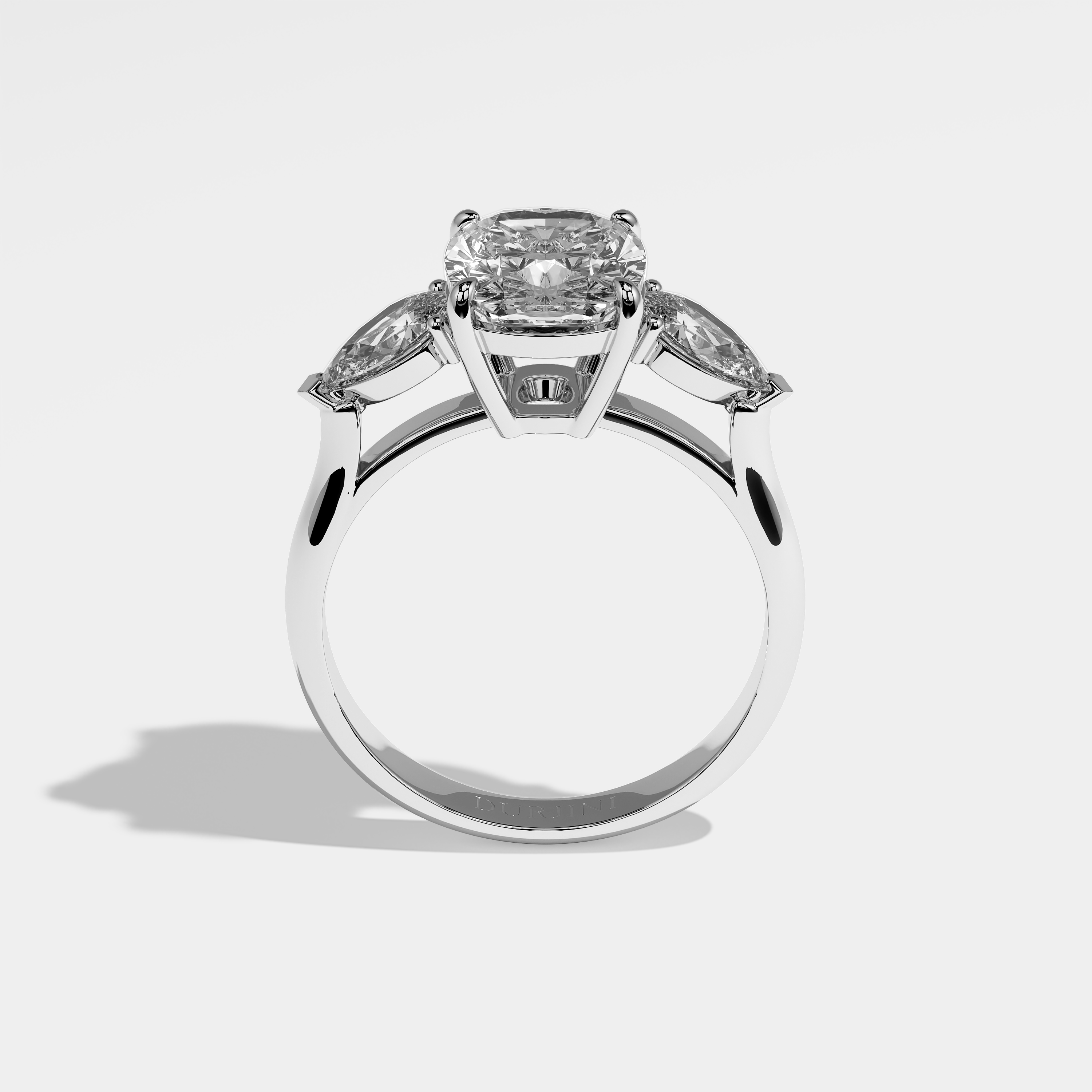 Royce Diamond Oval Engagement Ring 18K White Gold 5.00ct