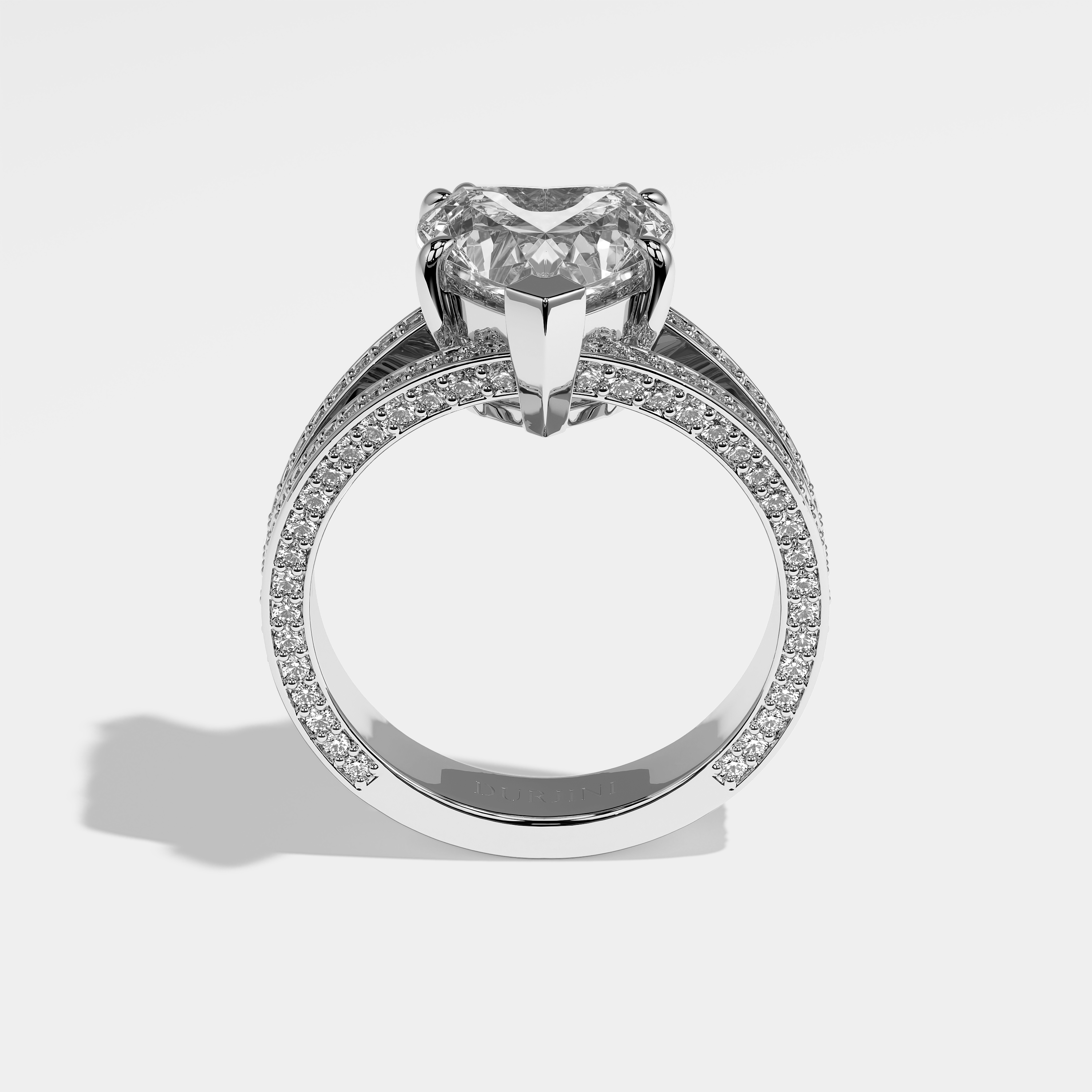 Bree Diamond Heart Engagement Ring 18K White Gold 6.00ct