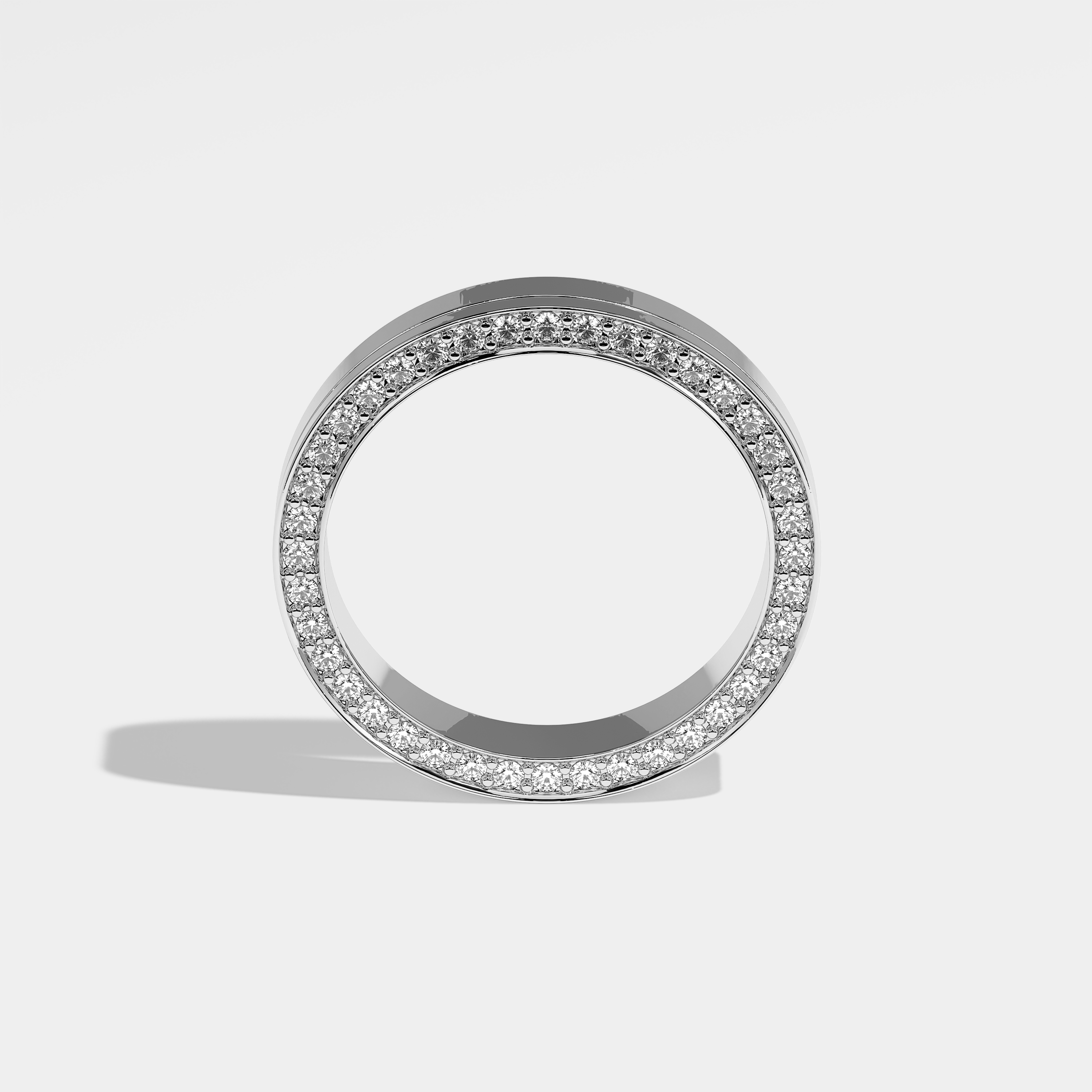 Annabelle Diamond Round Brilliant Cut Wedding Band 18K White Gold 3.00ct