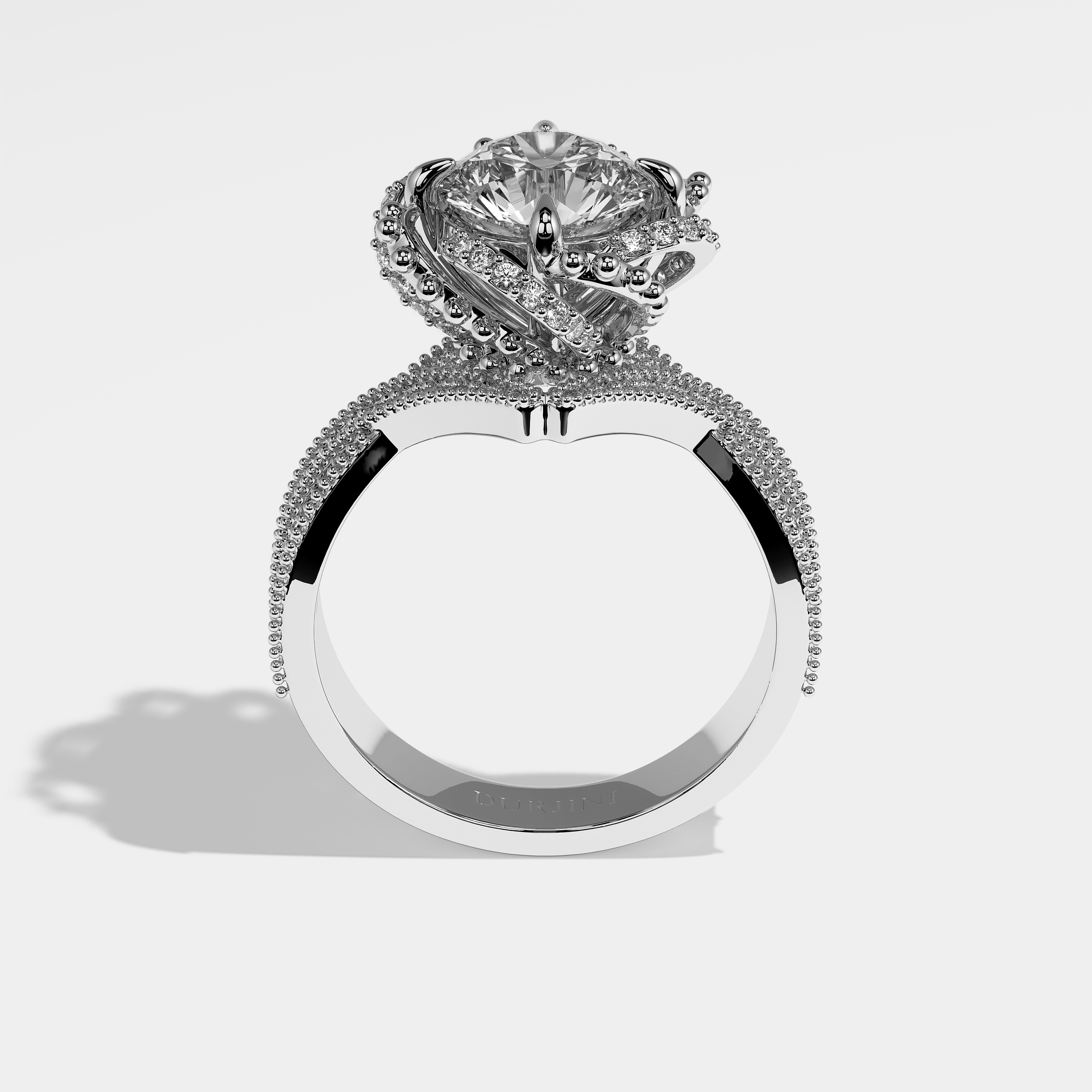 Amparo Diamond Round Brilliant Engagement Ring 18K White Gold 8.00ct