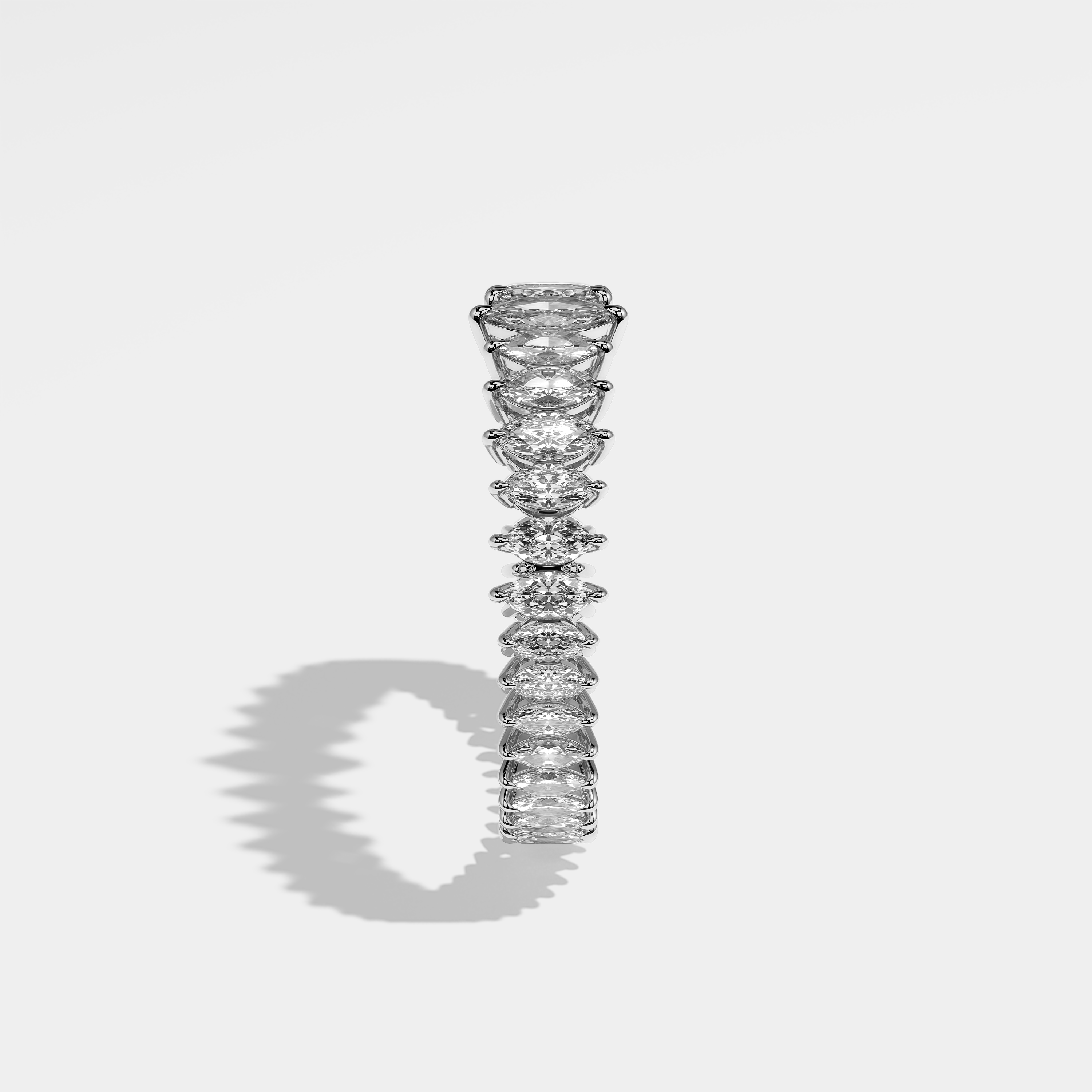 Side View – Kurbãni Durjini Anahita Diamond Marquise Engagement Ring White Gold