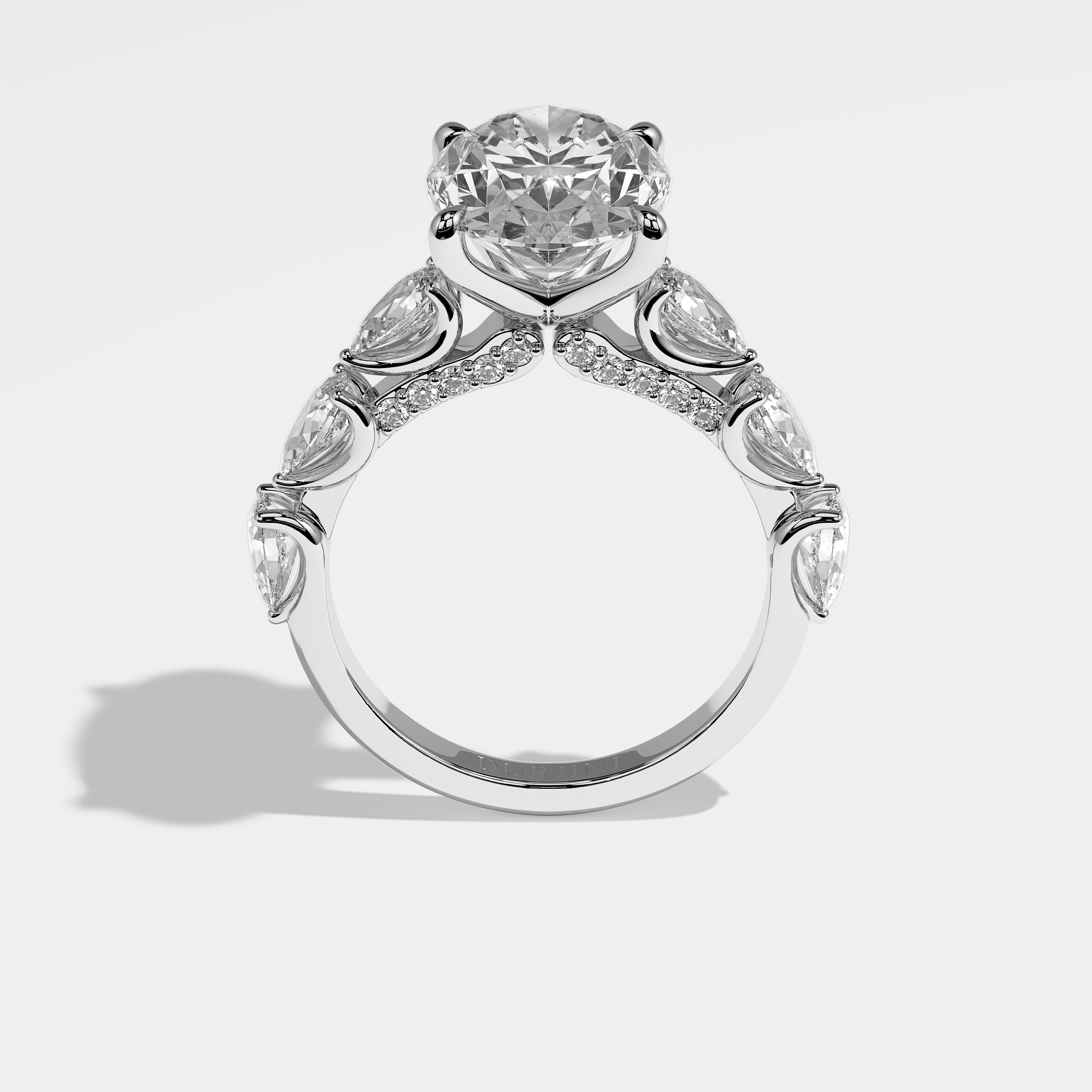 Aubrey Diamond Oval Halo Engagement Ring 18K White Gold 7.00ct