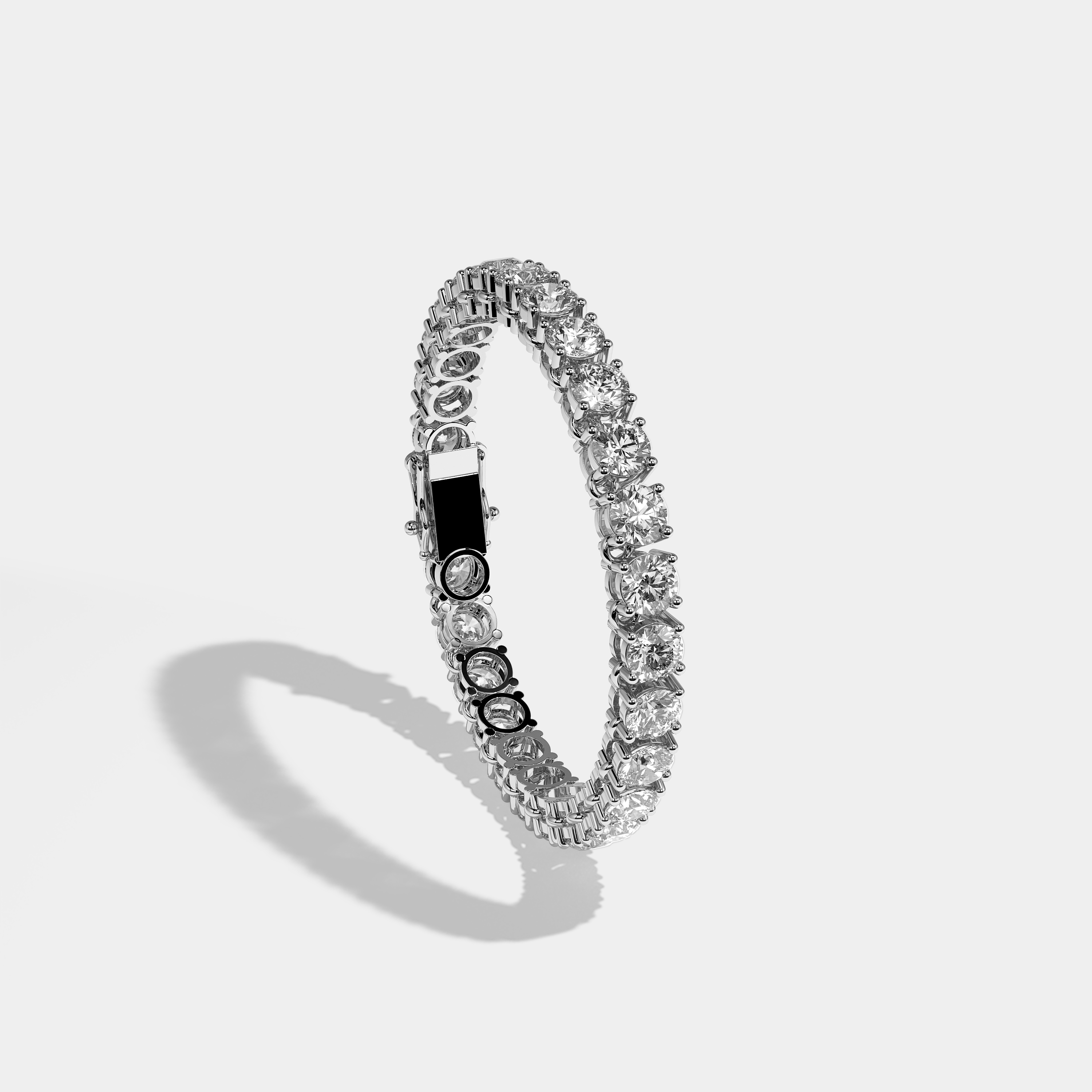 Amaya Diamond Round Brilliant Tennis Bracelet 6MM 18K White Gold 11.00ct