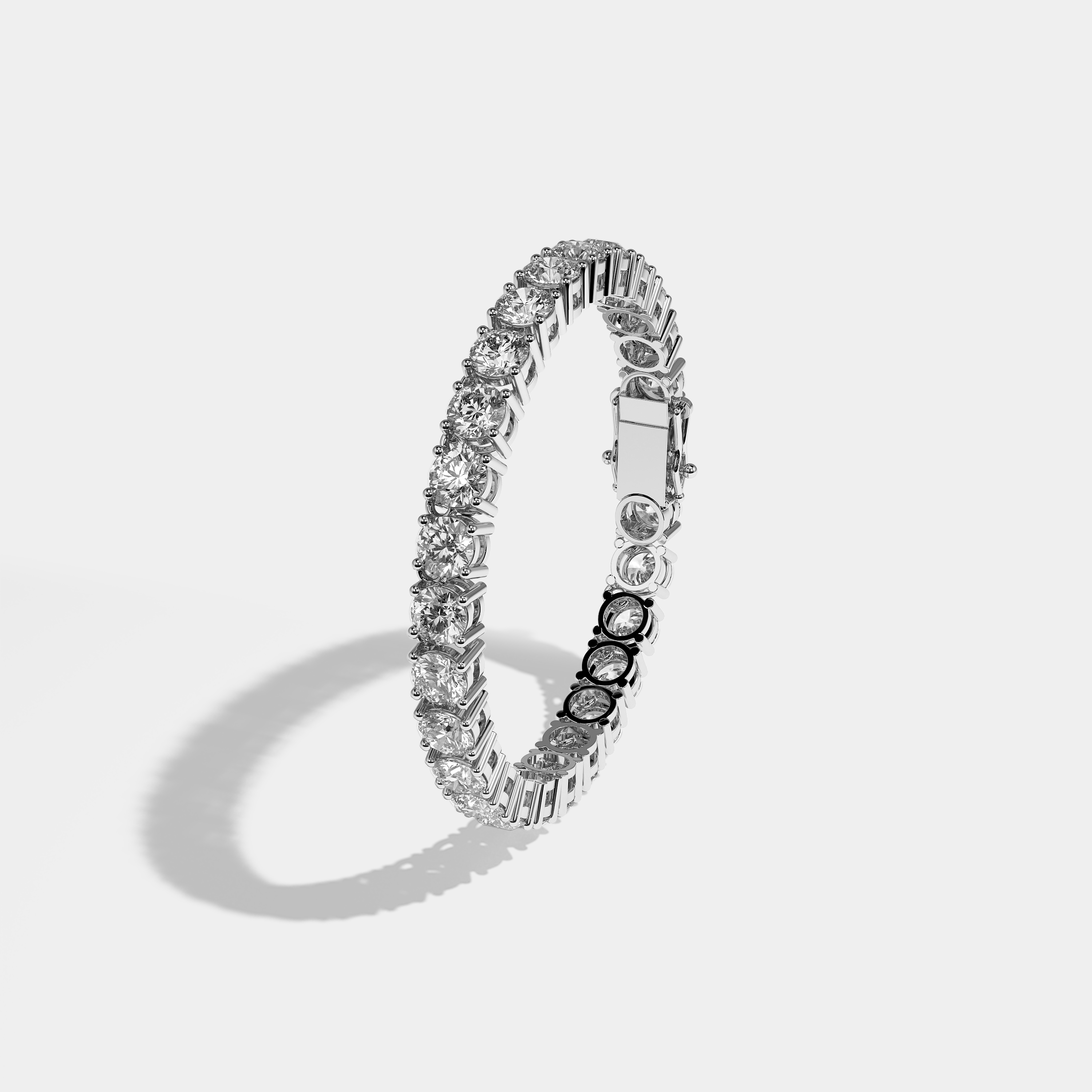 Amaya Diamond Round Brilliant Tennis Bracelet 6MM 18K White Gold 11.00ct