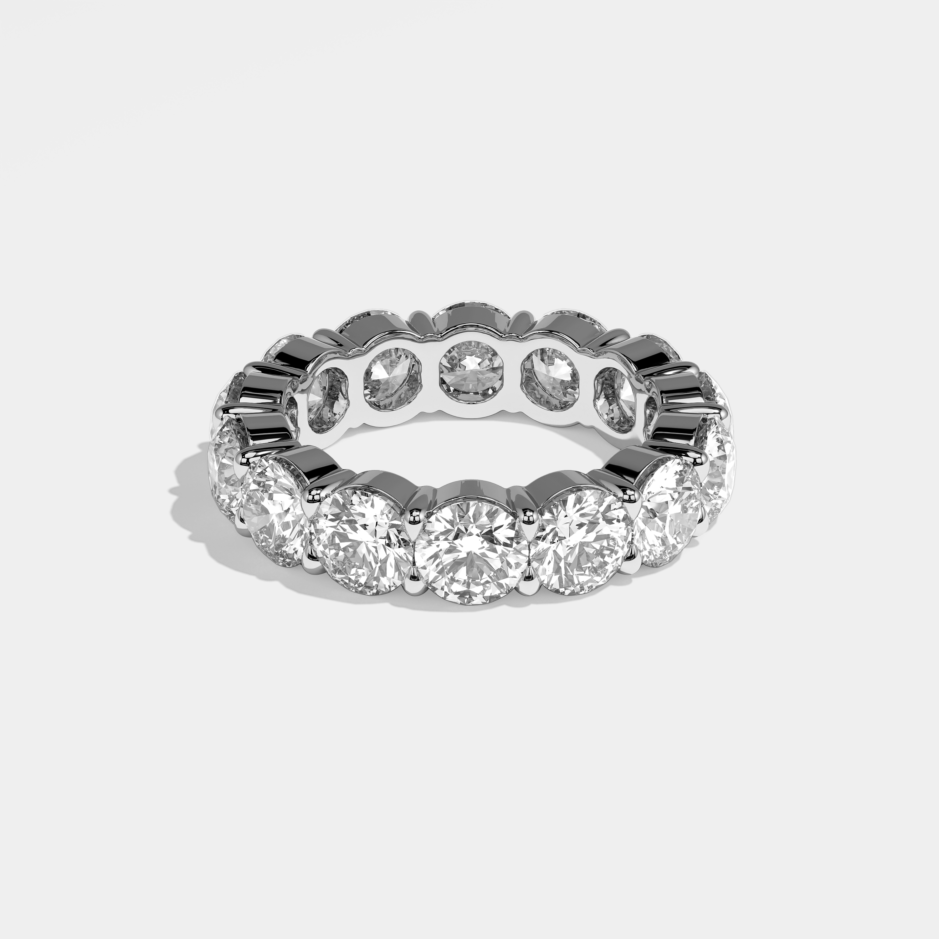 Arabella Diamond Round Brilliant Eternity Ring 18K White Gold 9.00ct