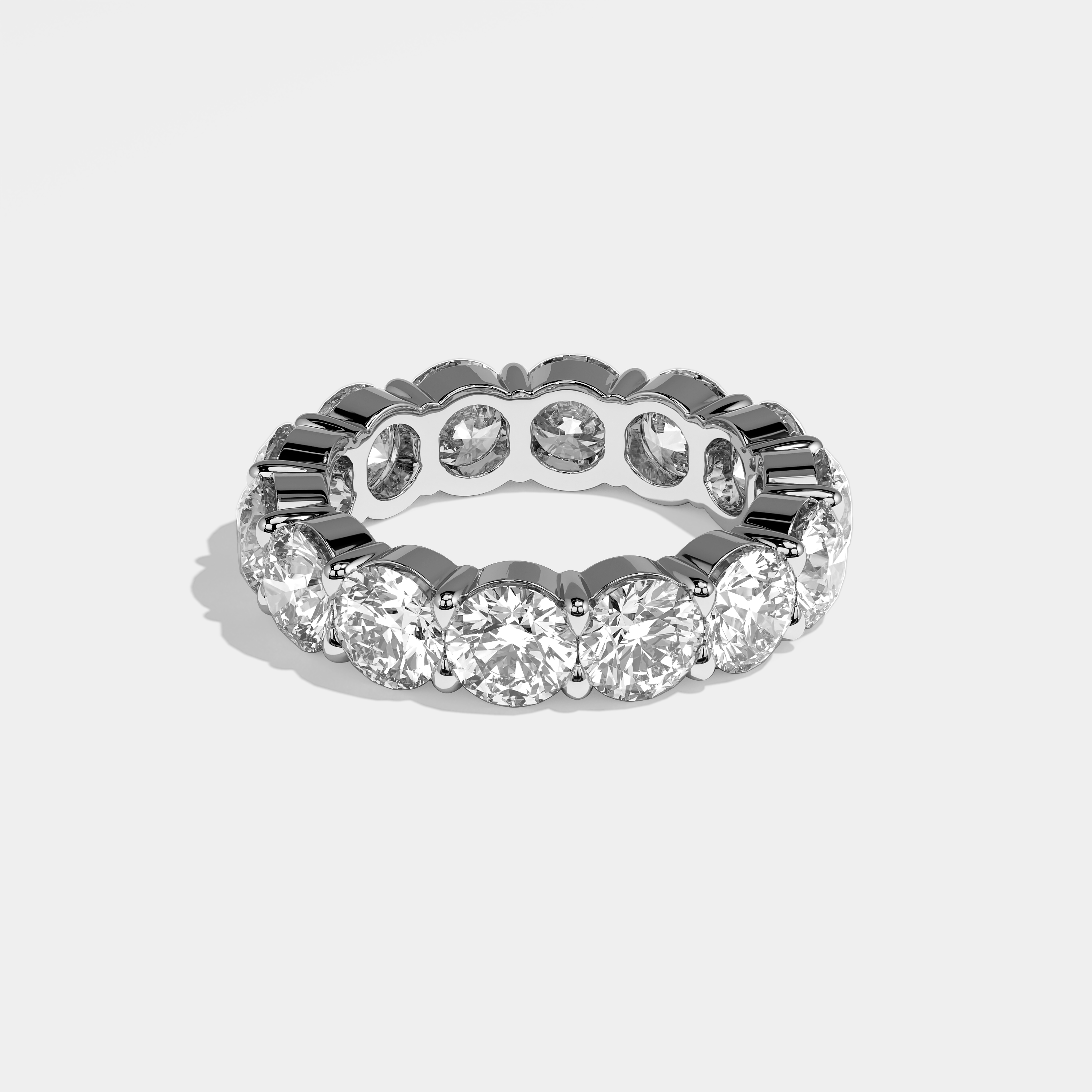 Arabella Diamond Round Brilliant Eternity Ring 18K White Gold 9.00ct