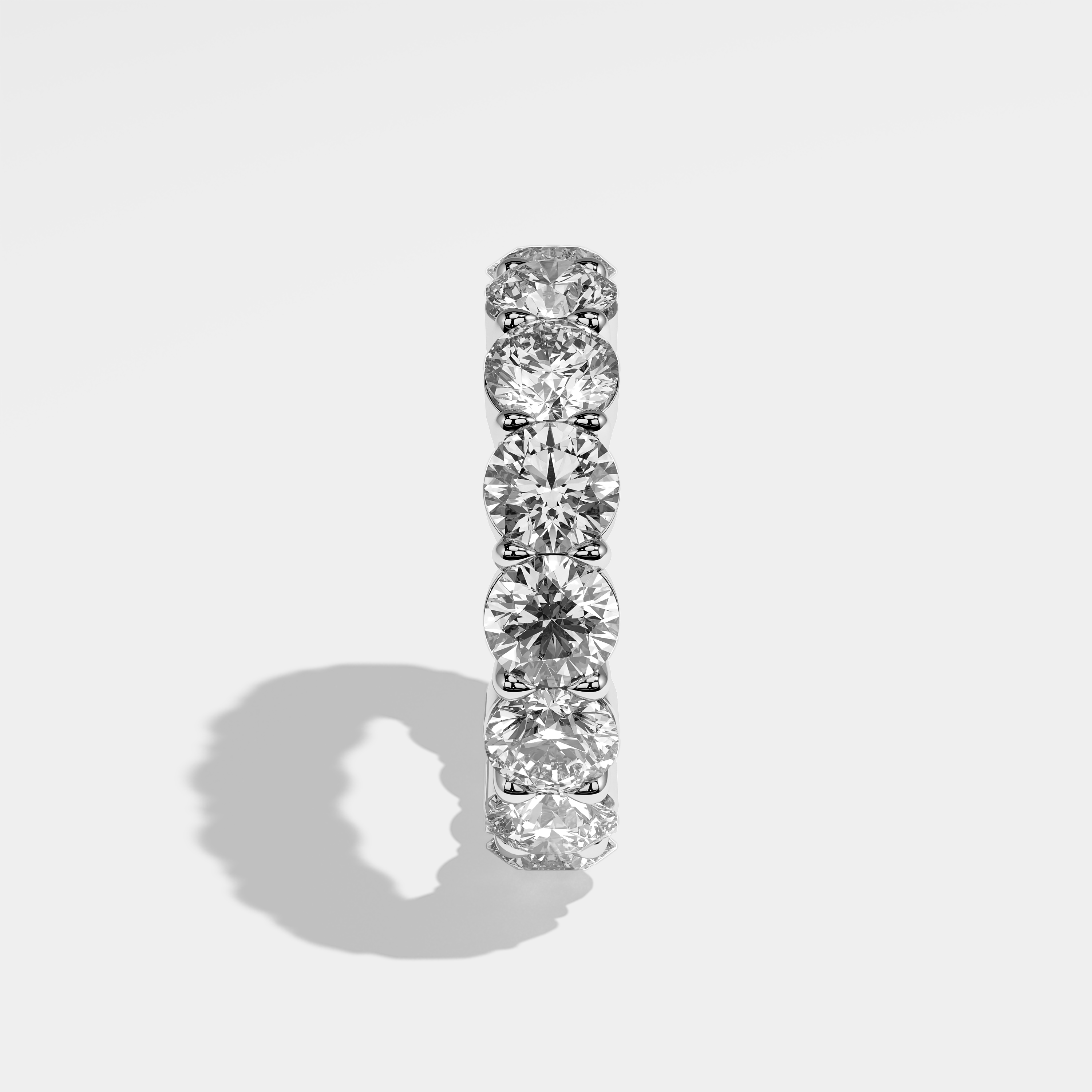 Side View – Kurbãni Durjini Arabella Diamond Round Brilliant Eternity Ring White Gold