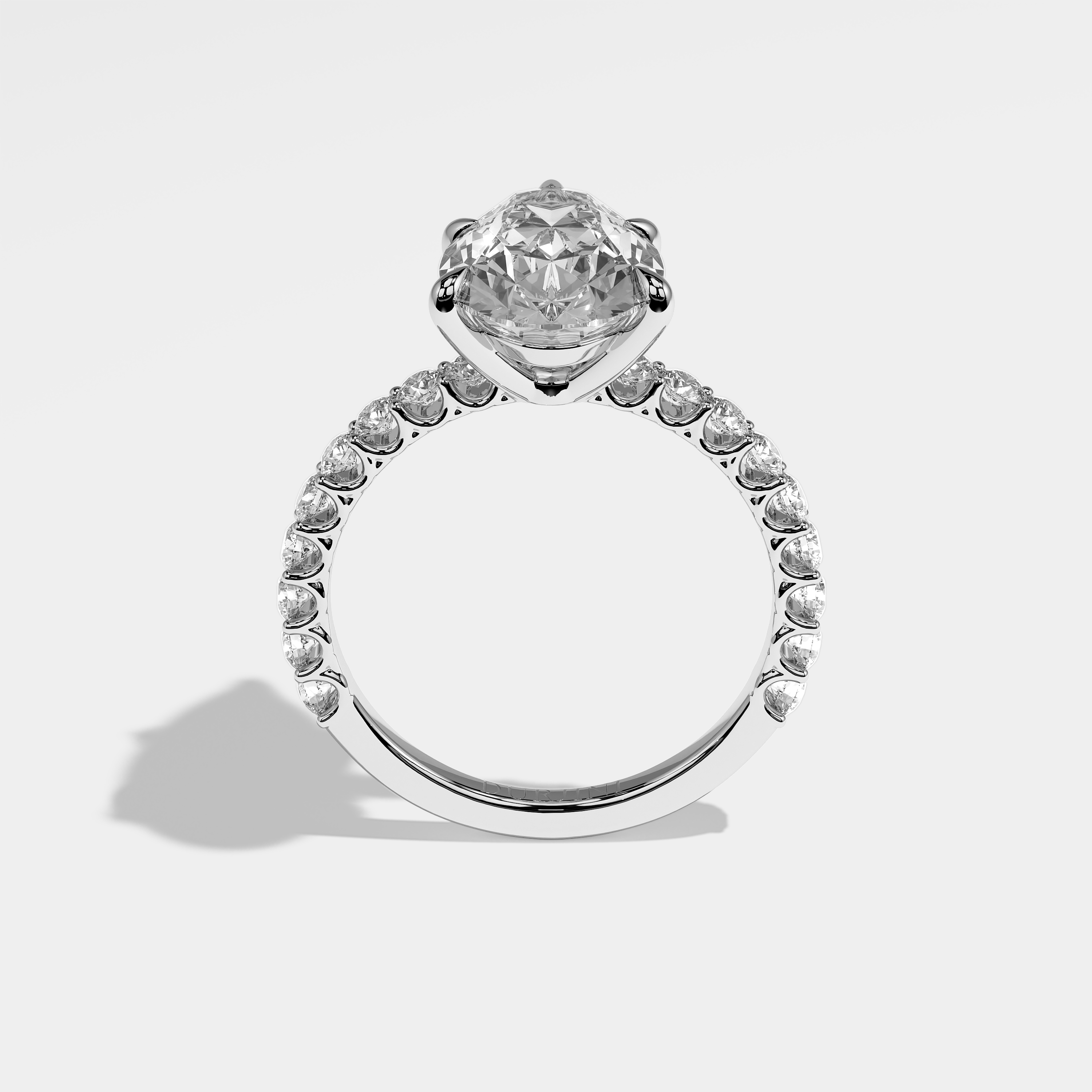Adeline Diamond Pear Halo Engagement Ring 18K White Gold 8.00ct