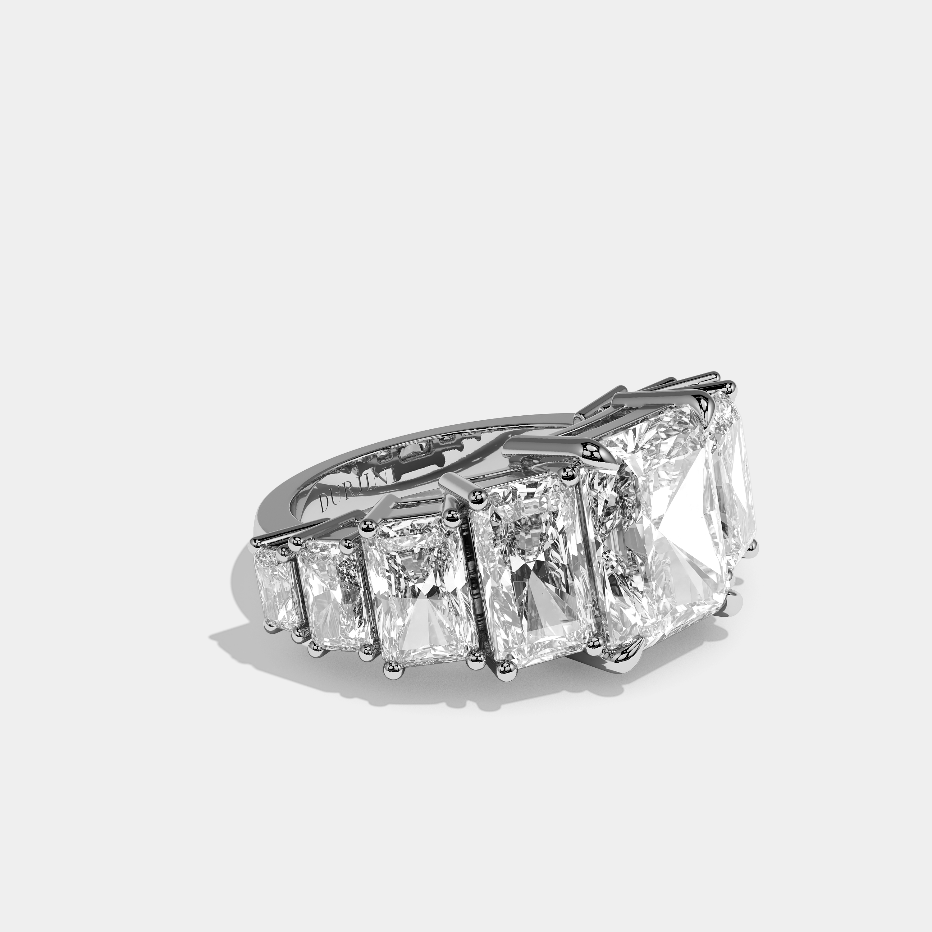 Right View – Kurbãni Durjini Cecilia Diamond Radiant Engagement Ring White Gold