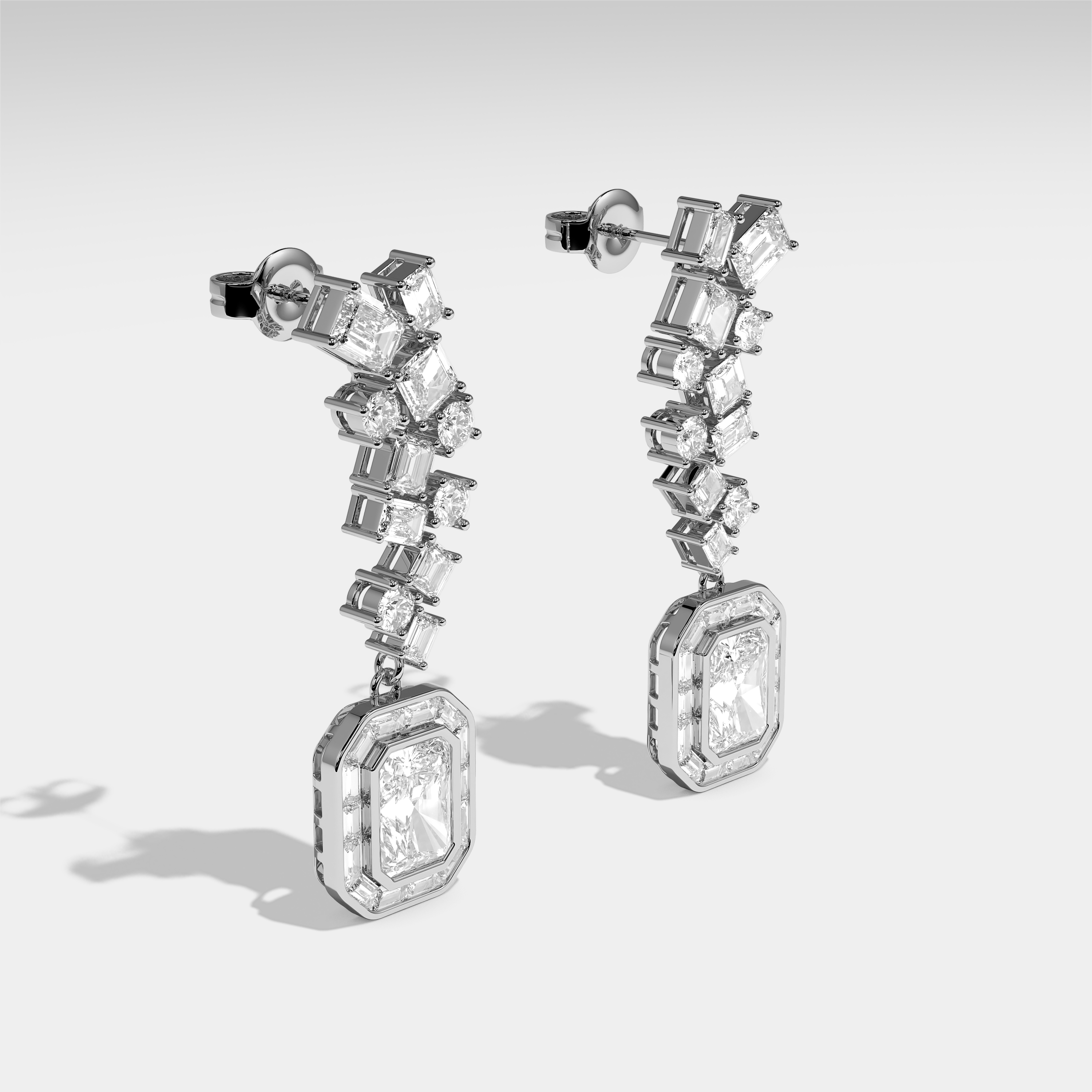 Anastasia Diamond Earrings 18K White Gold 20.00ct