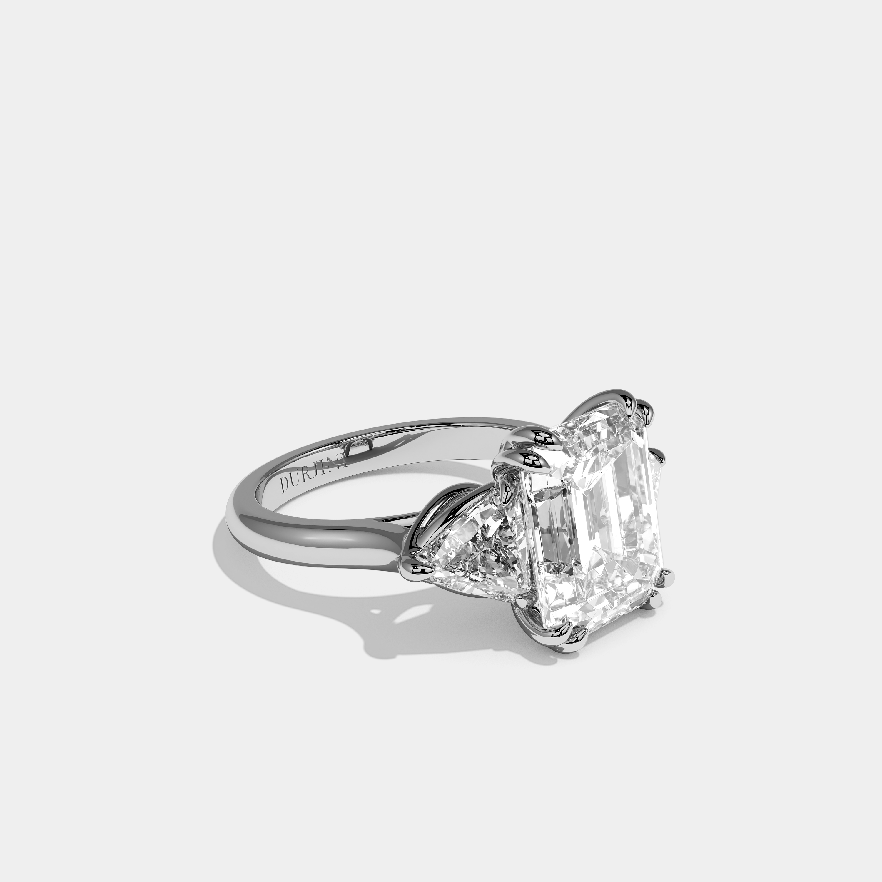 Right View – Kurbãni Durjini Duche Lumiere Diamond Emerald Halo Engagement Ring