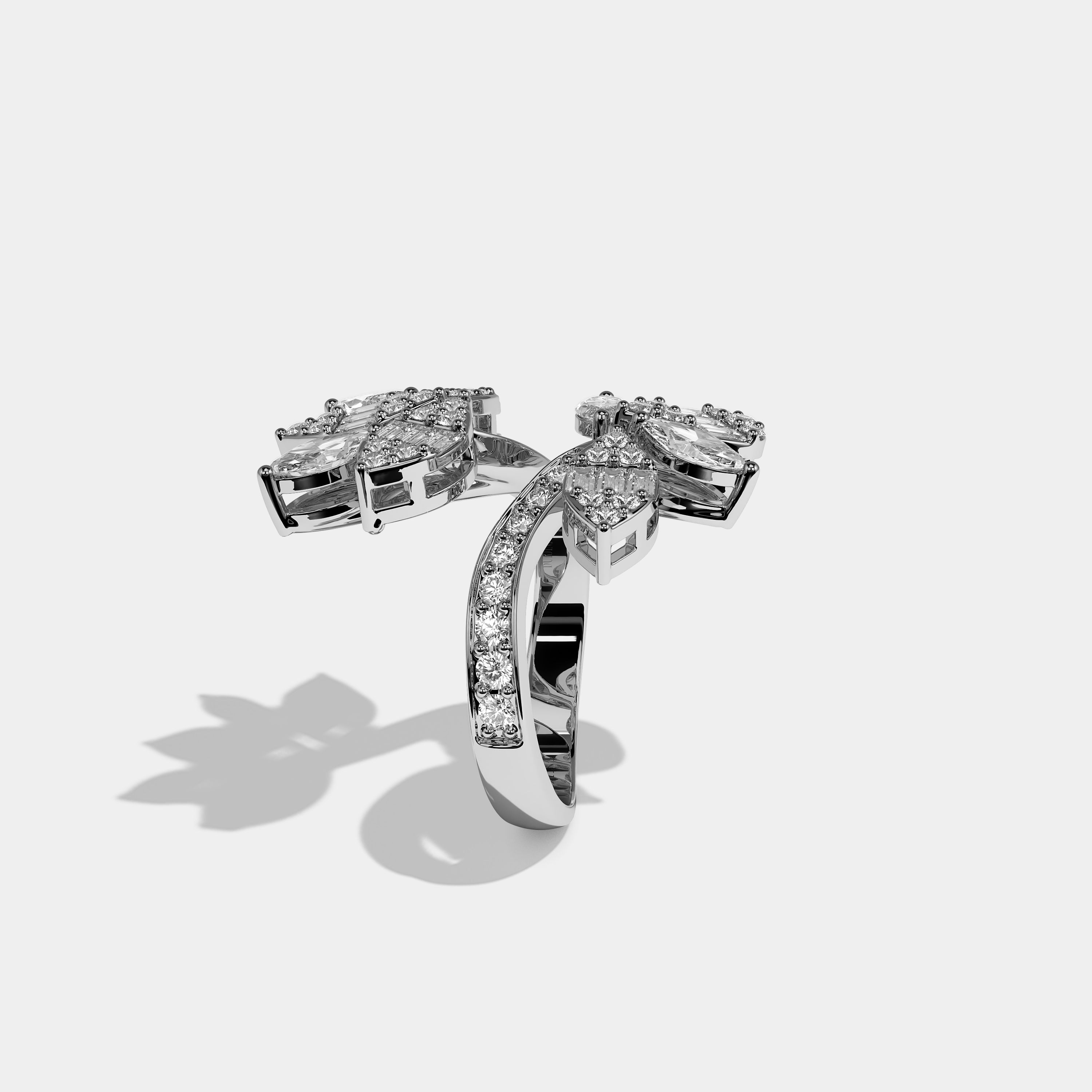 Side View – Kurbãni Durjini Eden Lumiere Diamond Marquise Engagement Ring White Gold