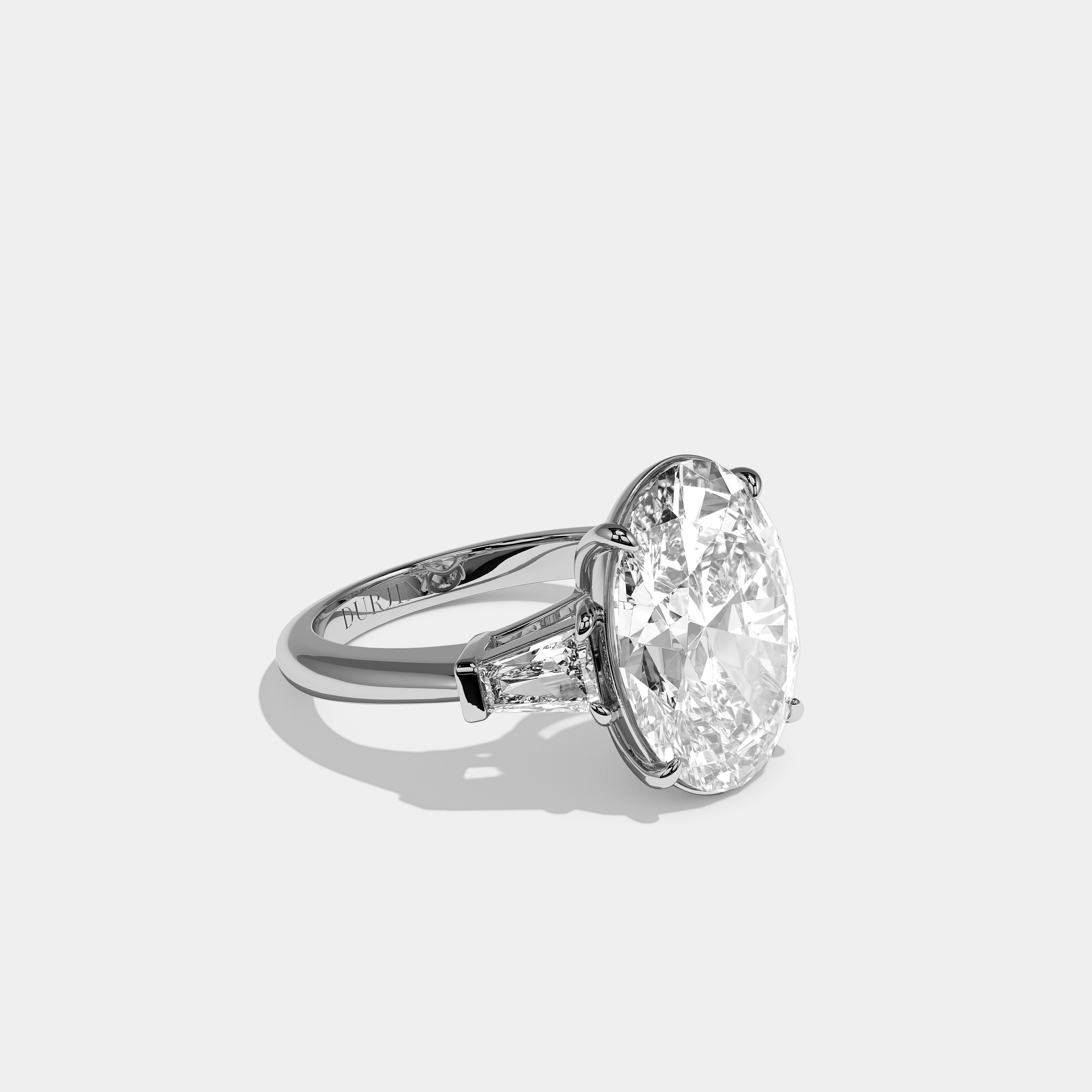 Artois du Vent Diamond Oval Halo Engagement Ring 18K White Gold 12.00ct