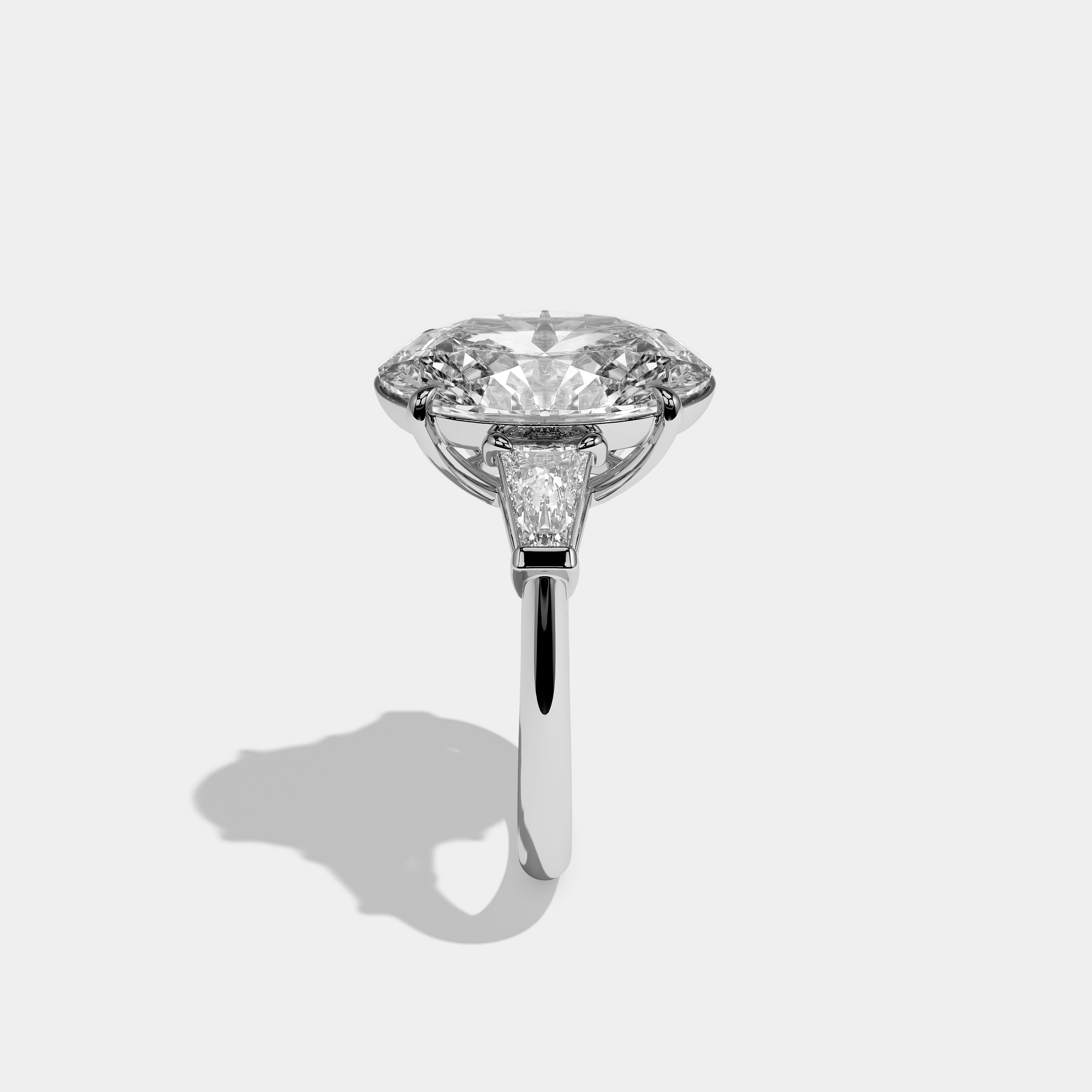 Side View – Kurbãni Durjini Artois du Vent Diamond Oval Halo Engagement Ring White Gold
