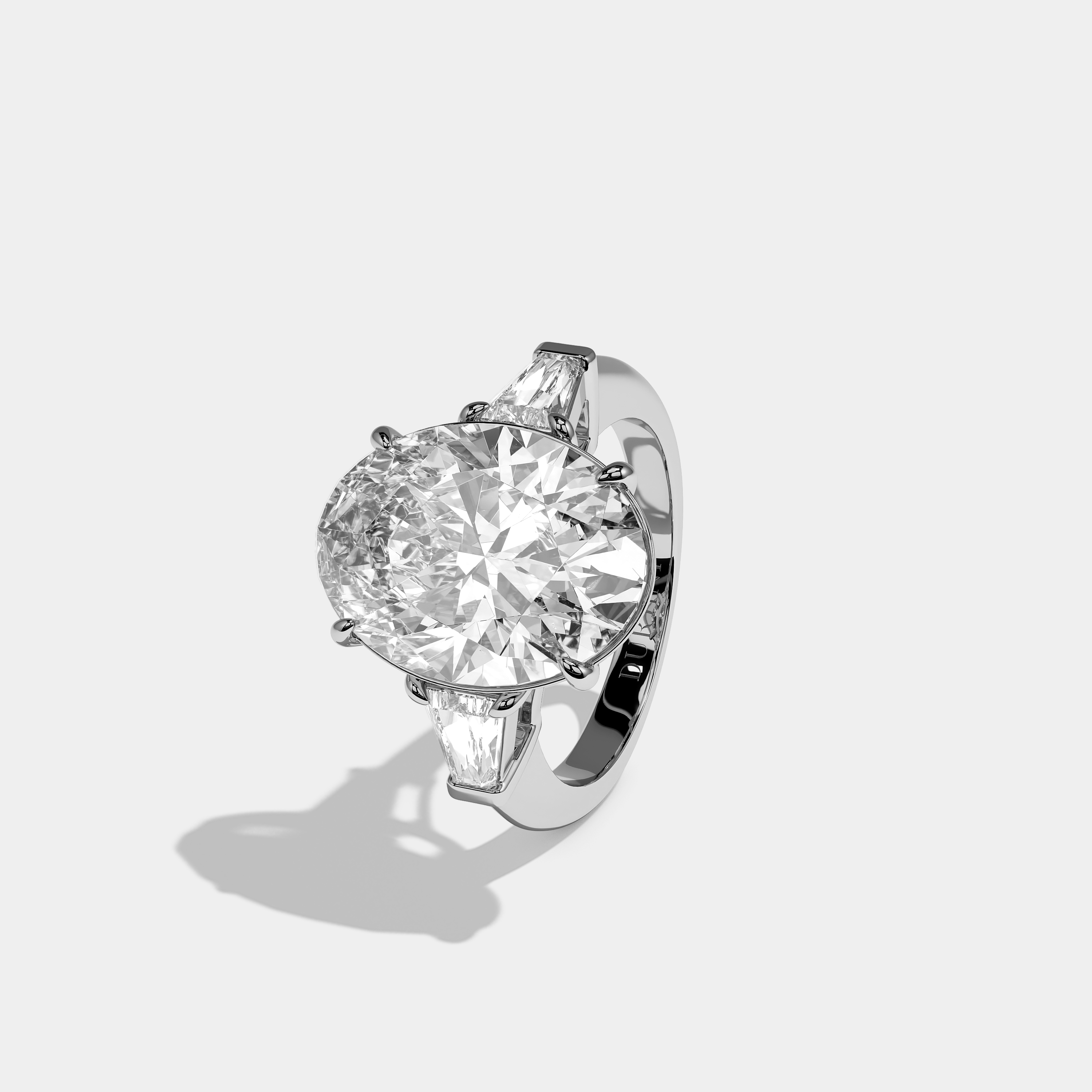 Left View – Kurbãni Durjini Artois du Vent Diamond Oval Halo Engagement Ring White Gold
