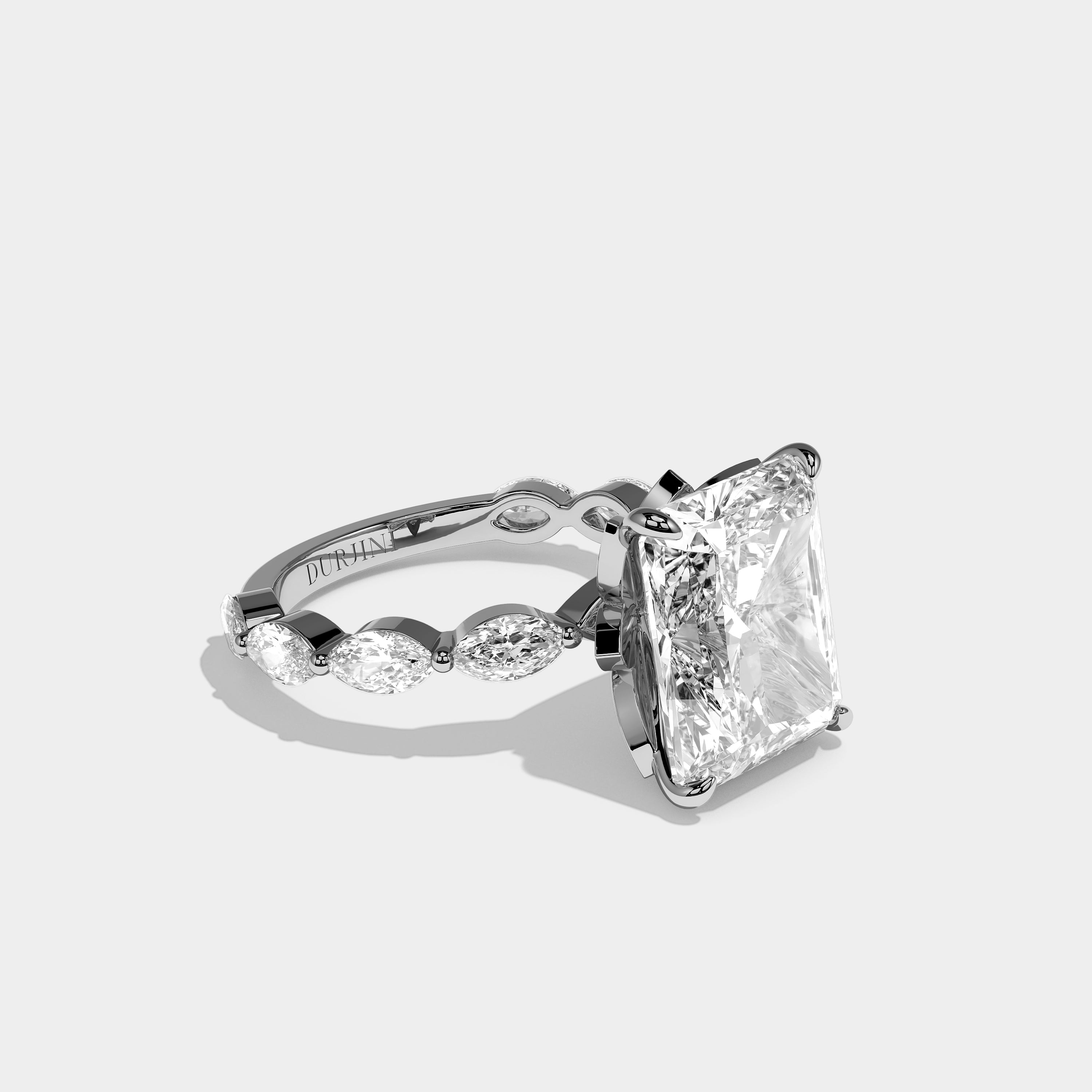 Right View – Kurbãni Durjini Caelmont Éclat Diamond Radiant Engagement Ring