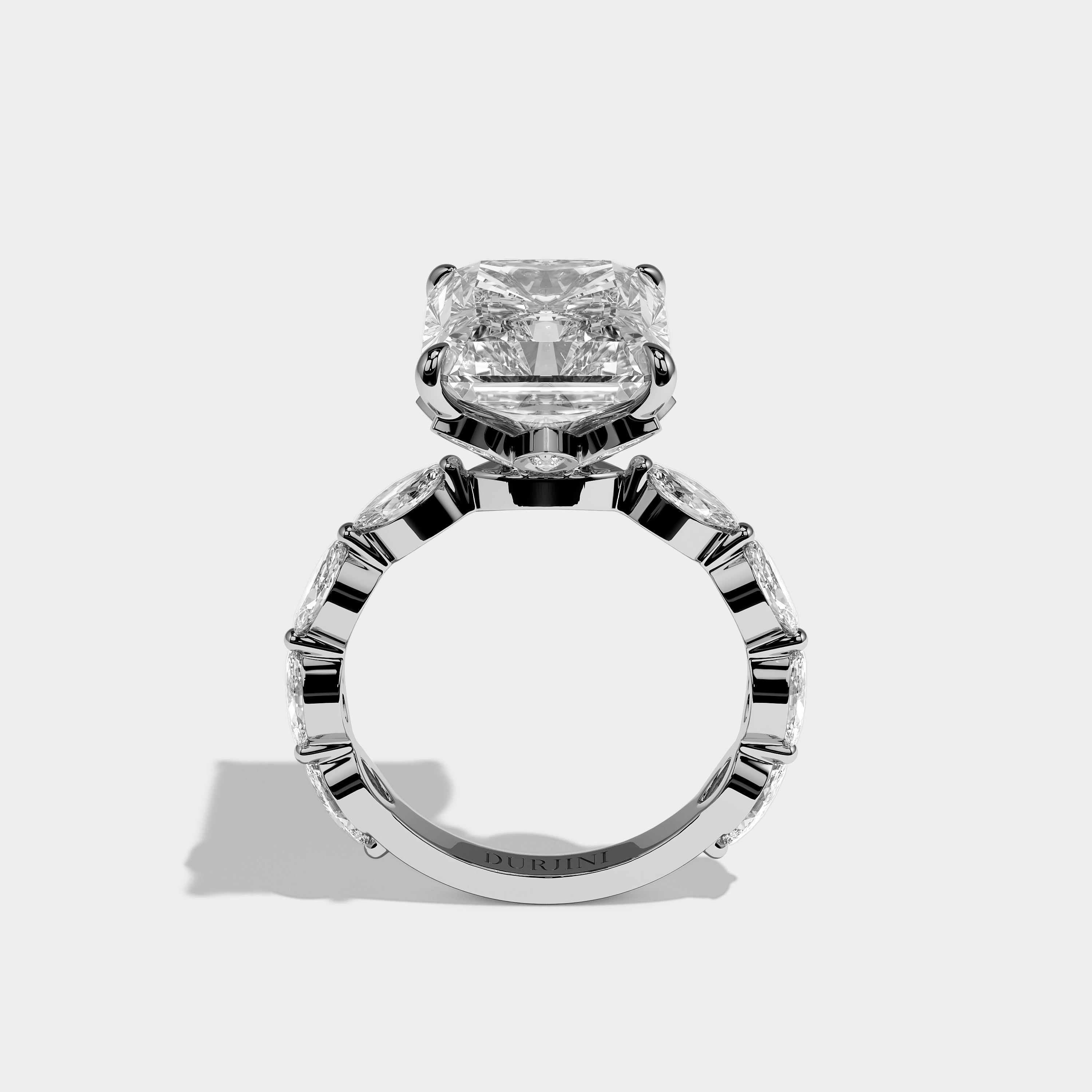 Full View – Kurbãni Durjini Caelmont Éclat Diamond Radiant Engagement Ring