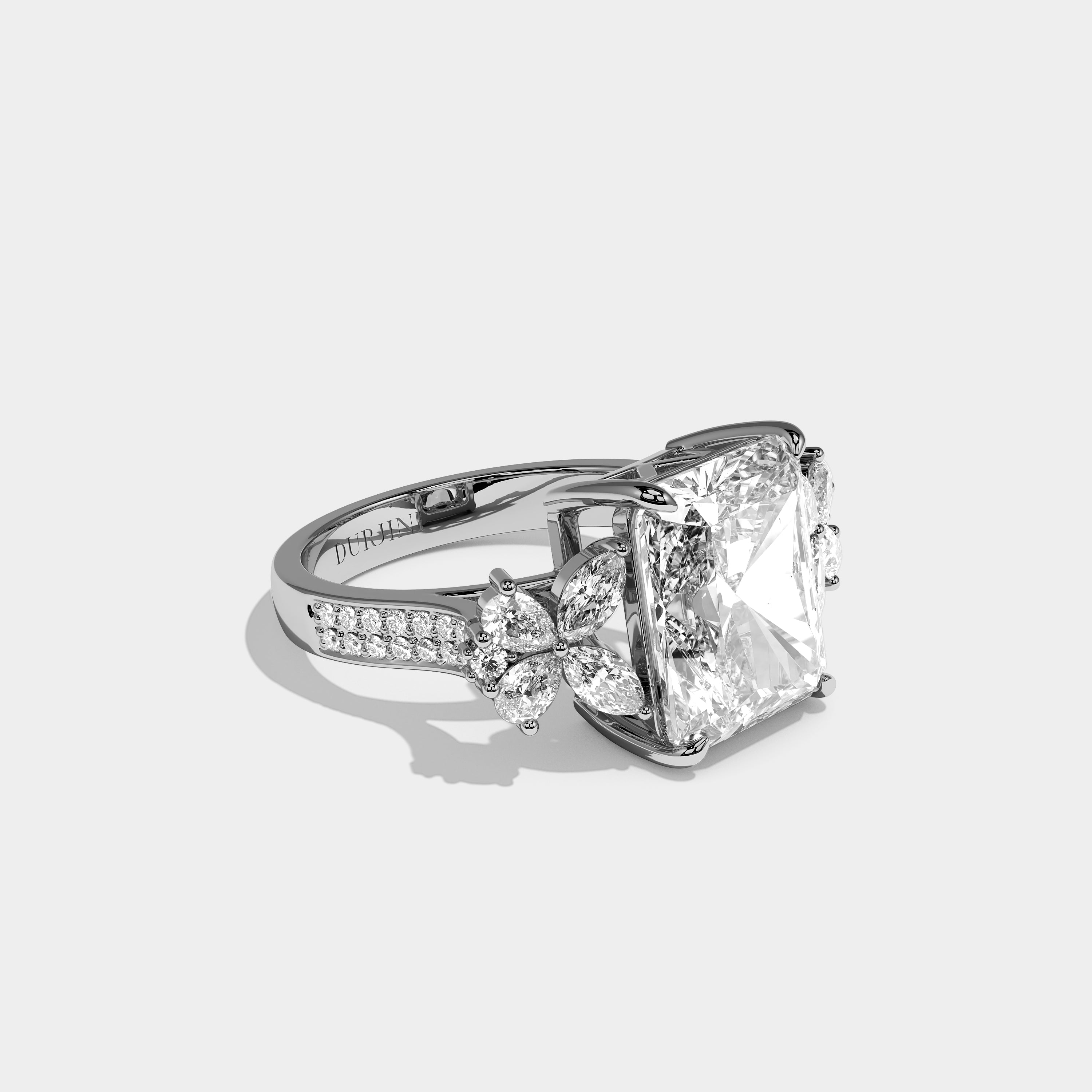 Right View – Kurbãni Durjini Cendrine Éclat Diamond Radiant Engagement Ring