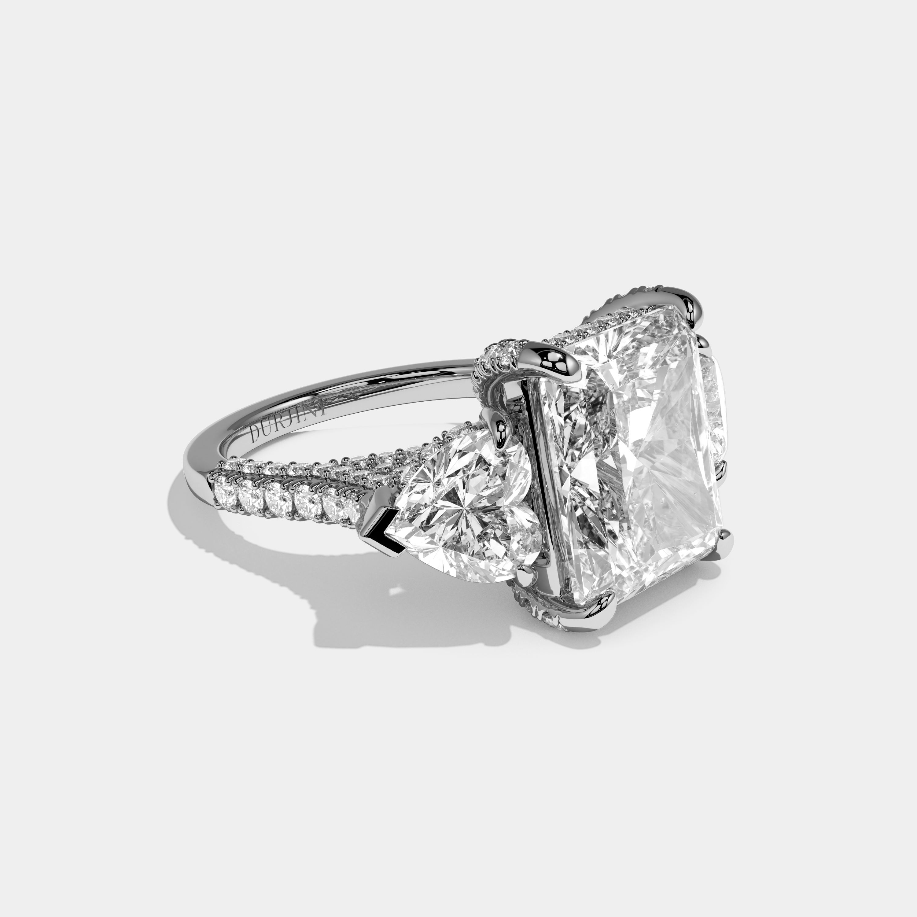 Aviva Radiant Cut Diamond Engagement Ring 12.00ct 18K White Gold