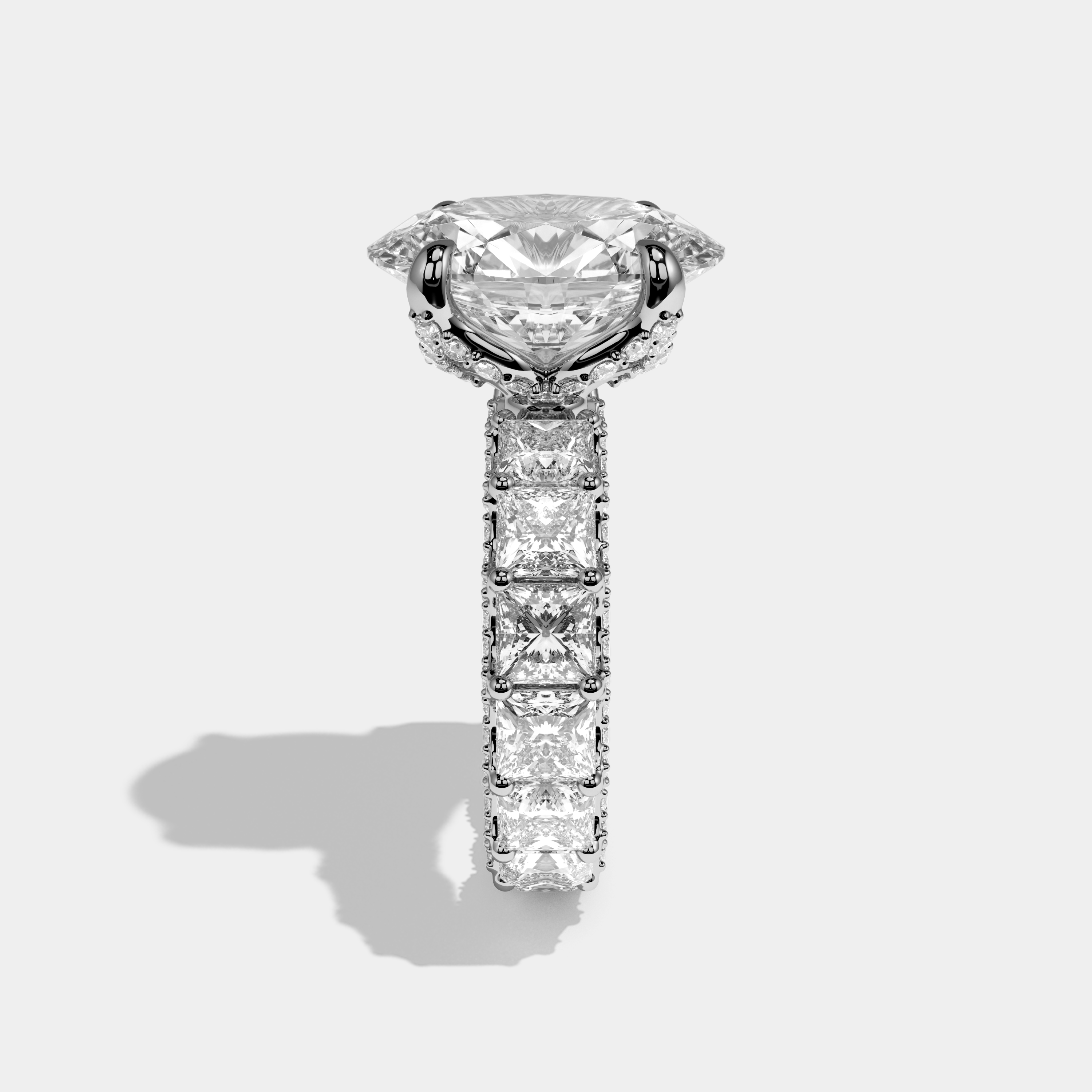 Lucy Diamond Oval Cut Engagement Ring 45ct 18K White Gold
