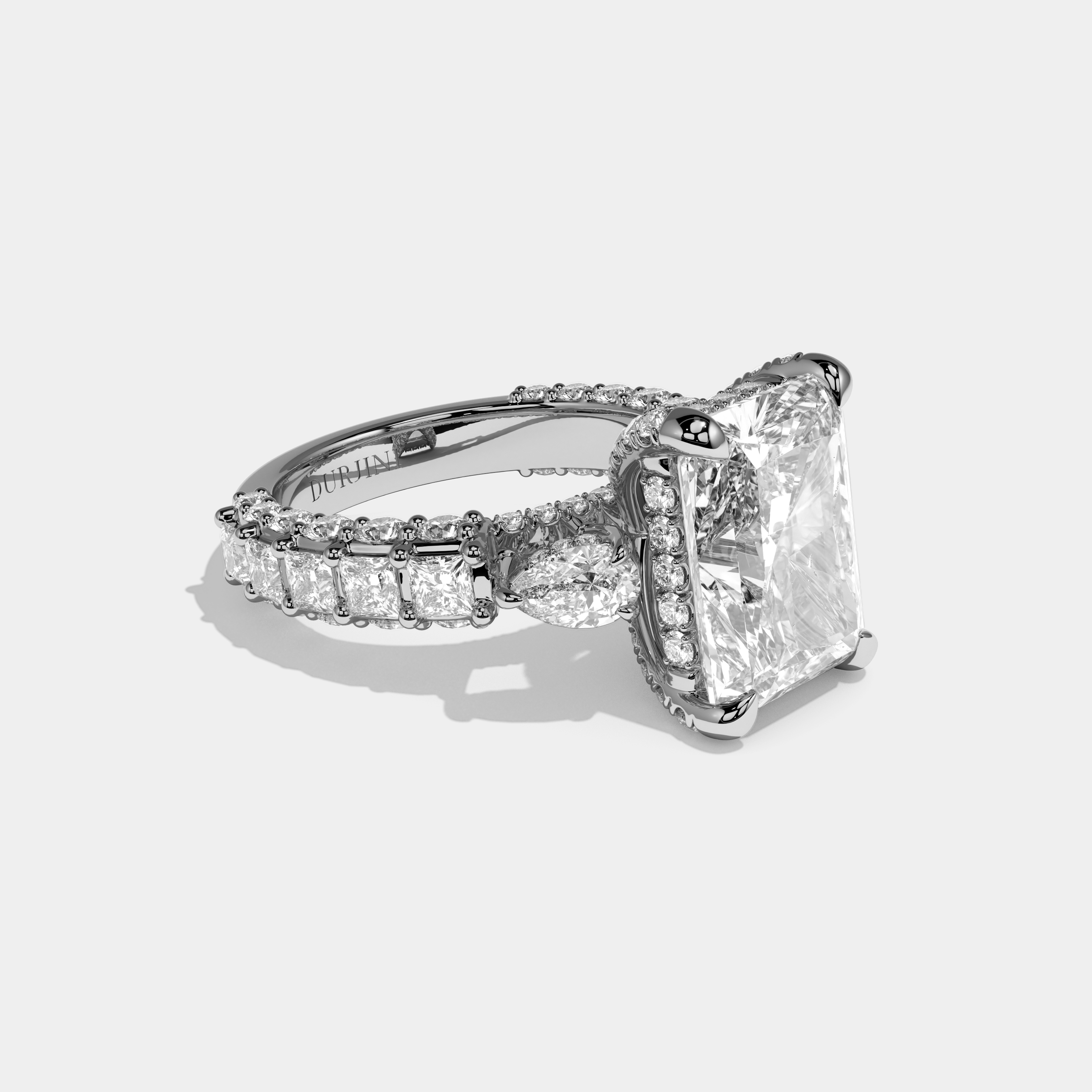 Emily Radiant Cut Diamond Engagement Ring 15ct 18K White Gold