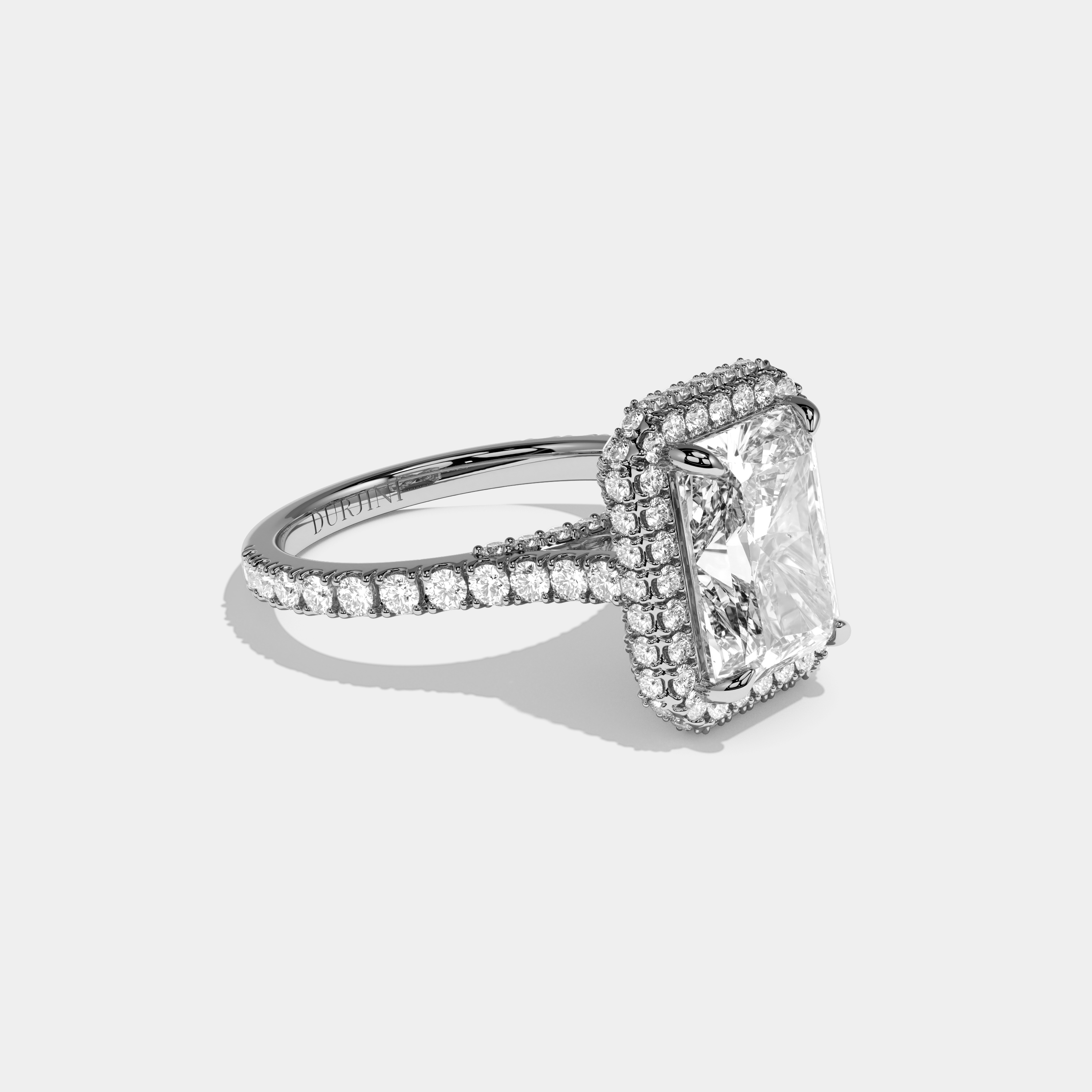 Grace Radiant Cut Diamond Engagement Ring 8ct 18K White Gold