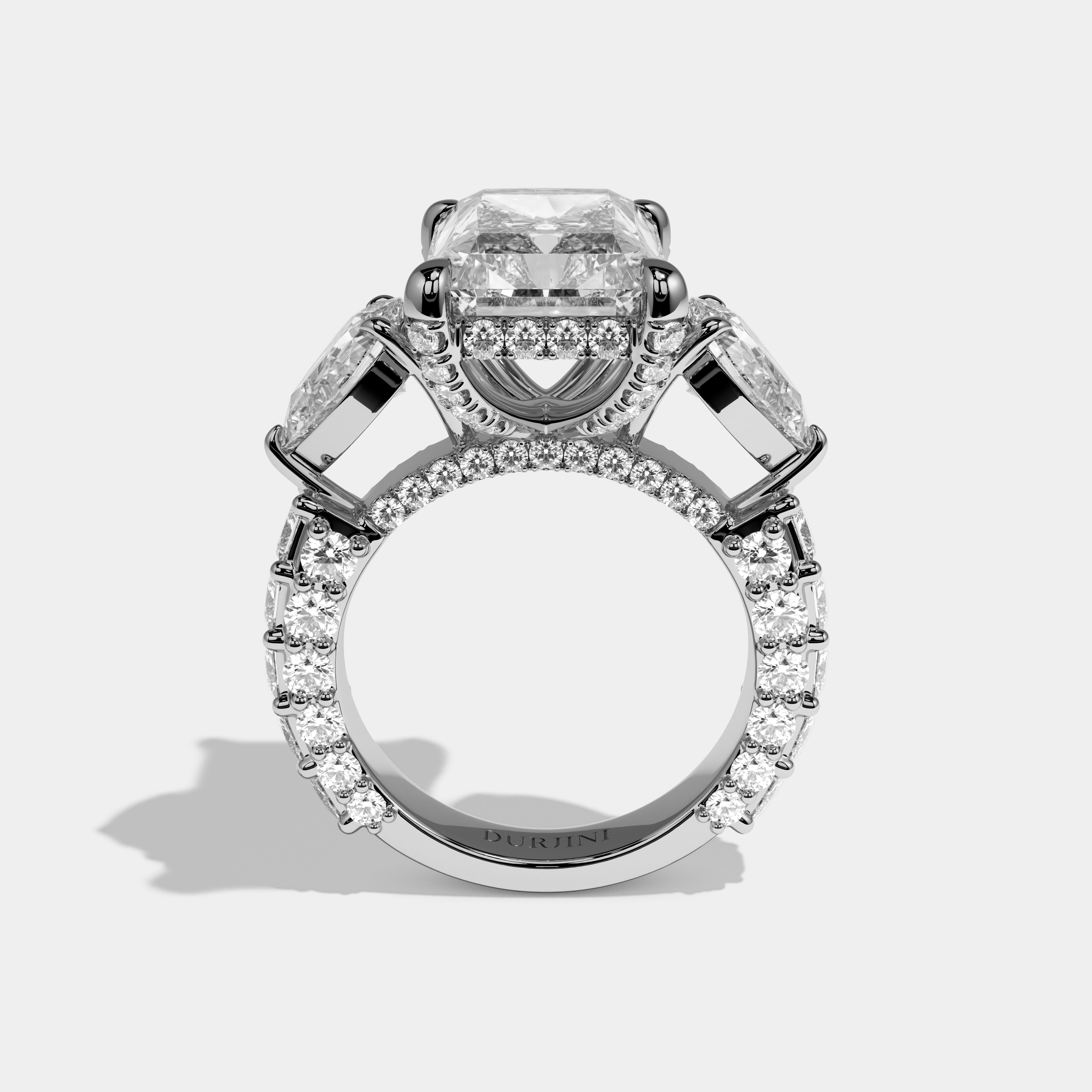 Eleonora Radiant Cut Diamond Halo Engagement Ring 12ct 18K White Gold