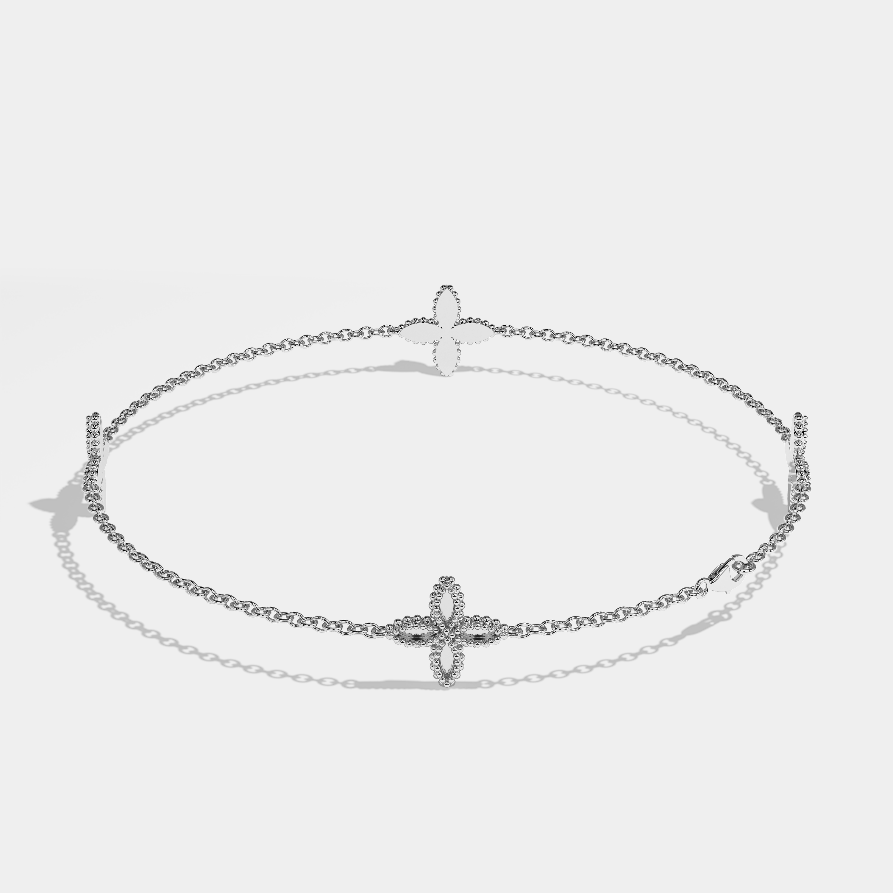 Enchantress Solid Bracelet 18K White Gold