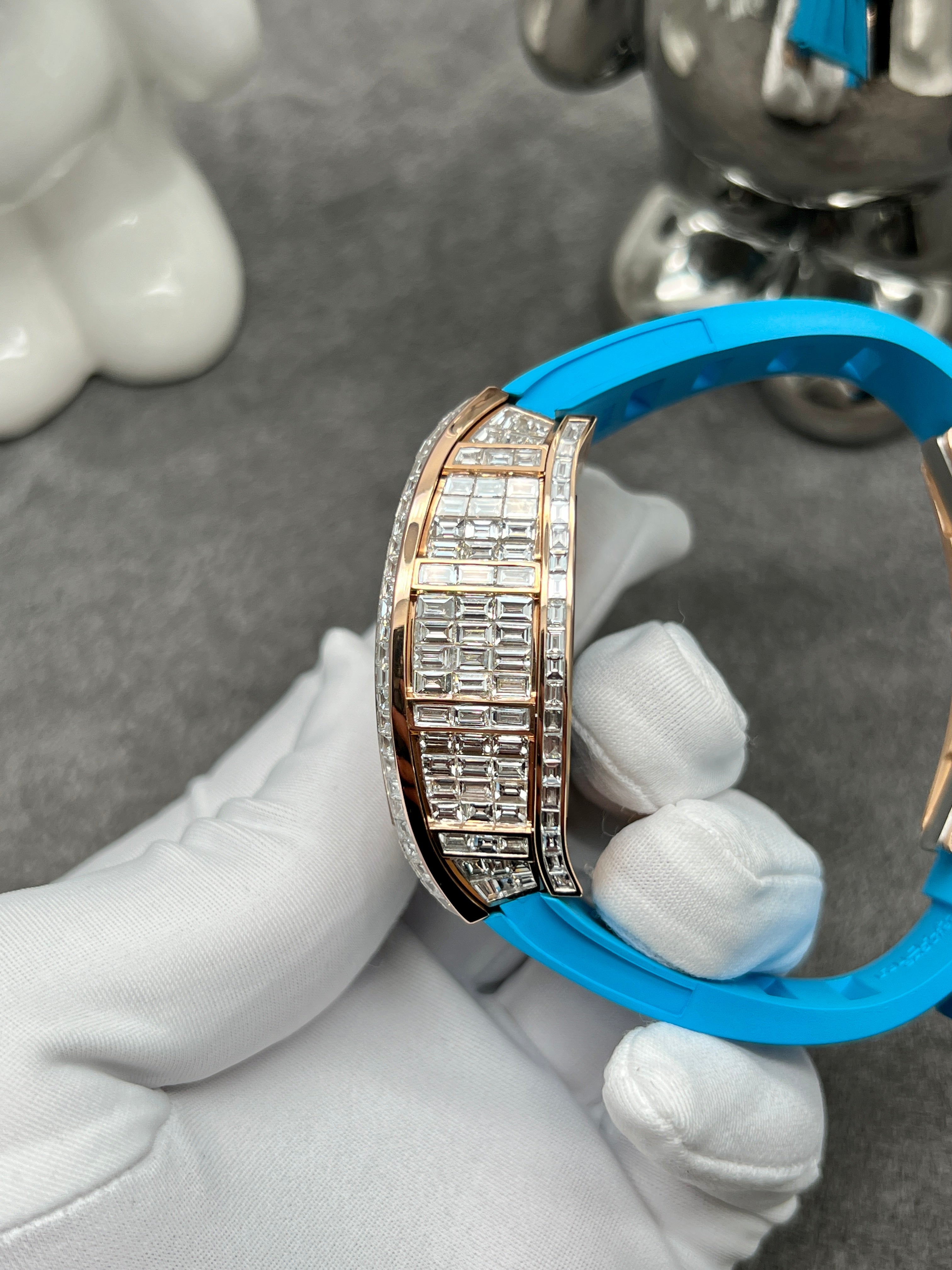 RM 011 Design Iced Out Diamonds Watch