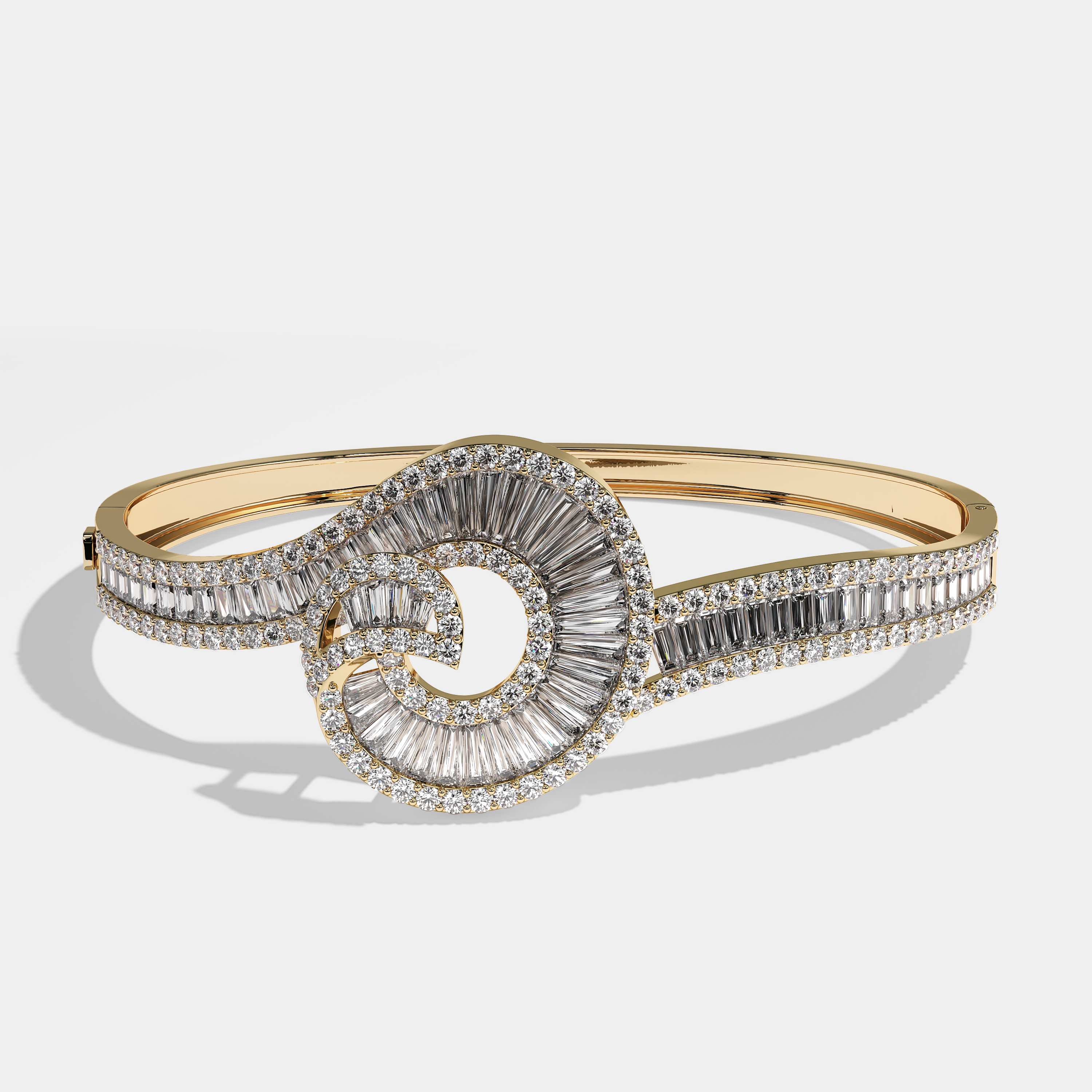 Testament Diamond Baguette Bangle/ Bracelet 18K Yellow Gold 11.00ct