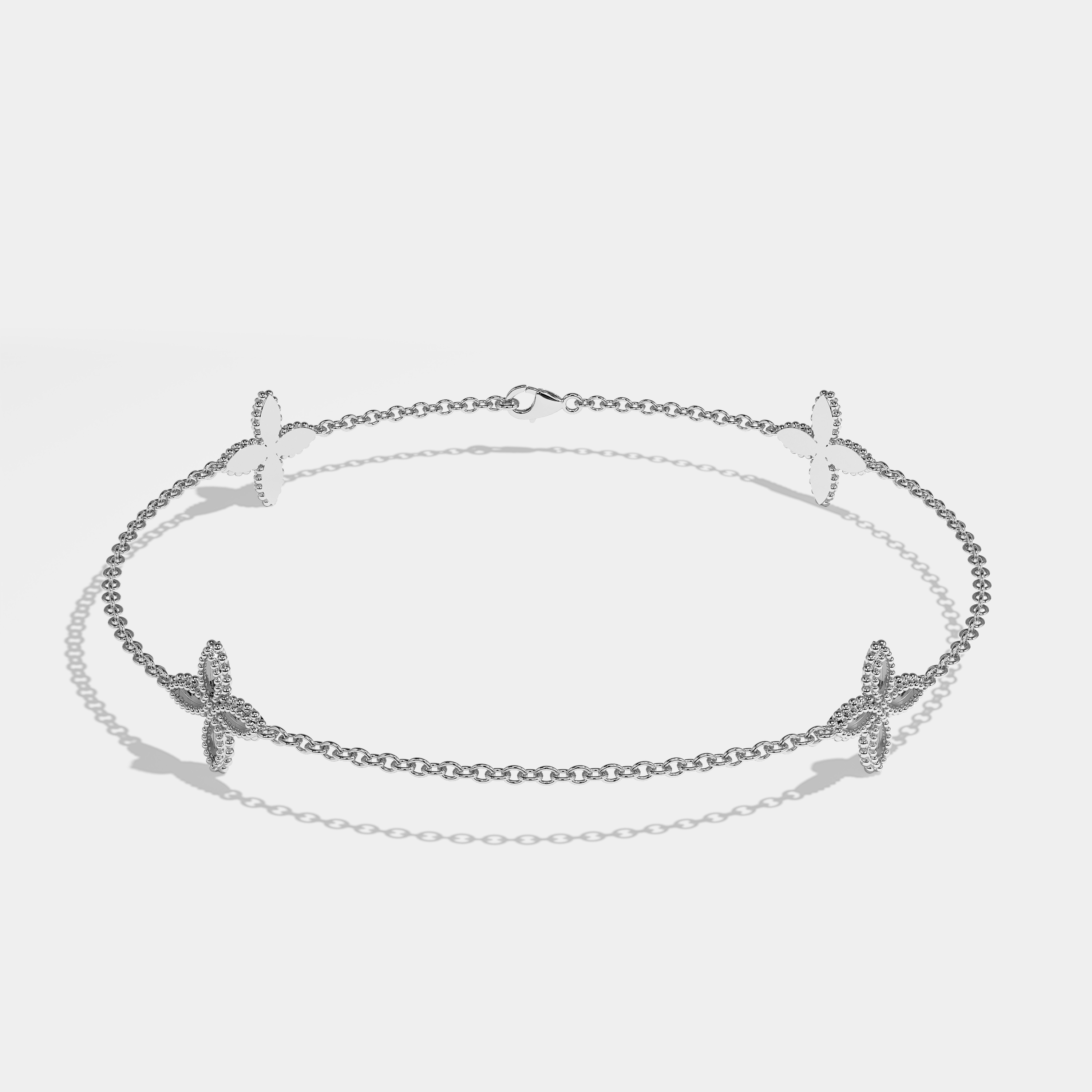 Enchantress Solid Bracelet 18K White Gold