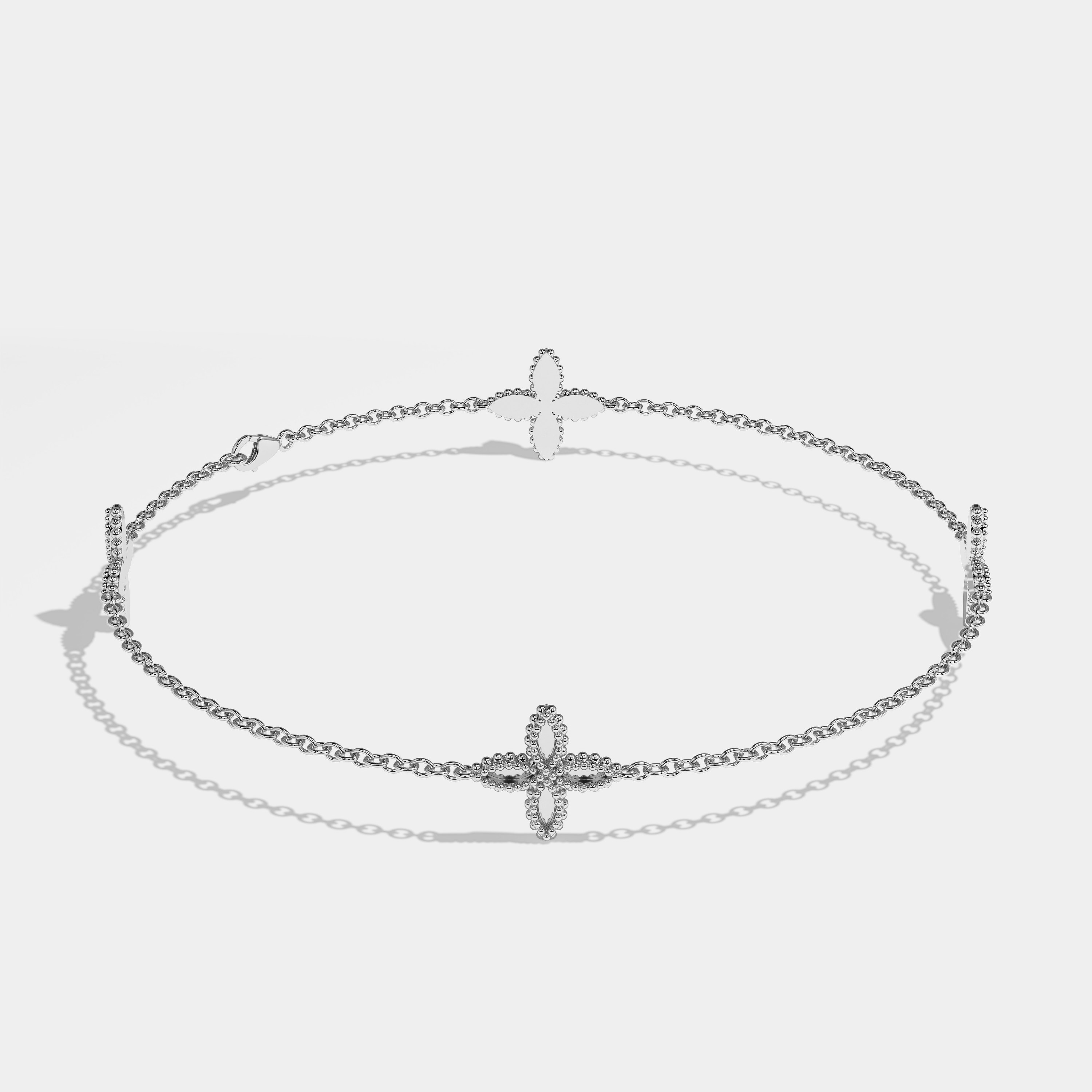 Enchantress Solid Bracelet 18K White Gold