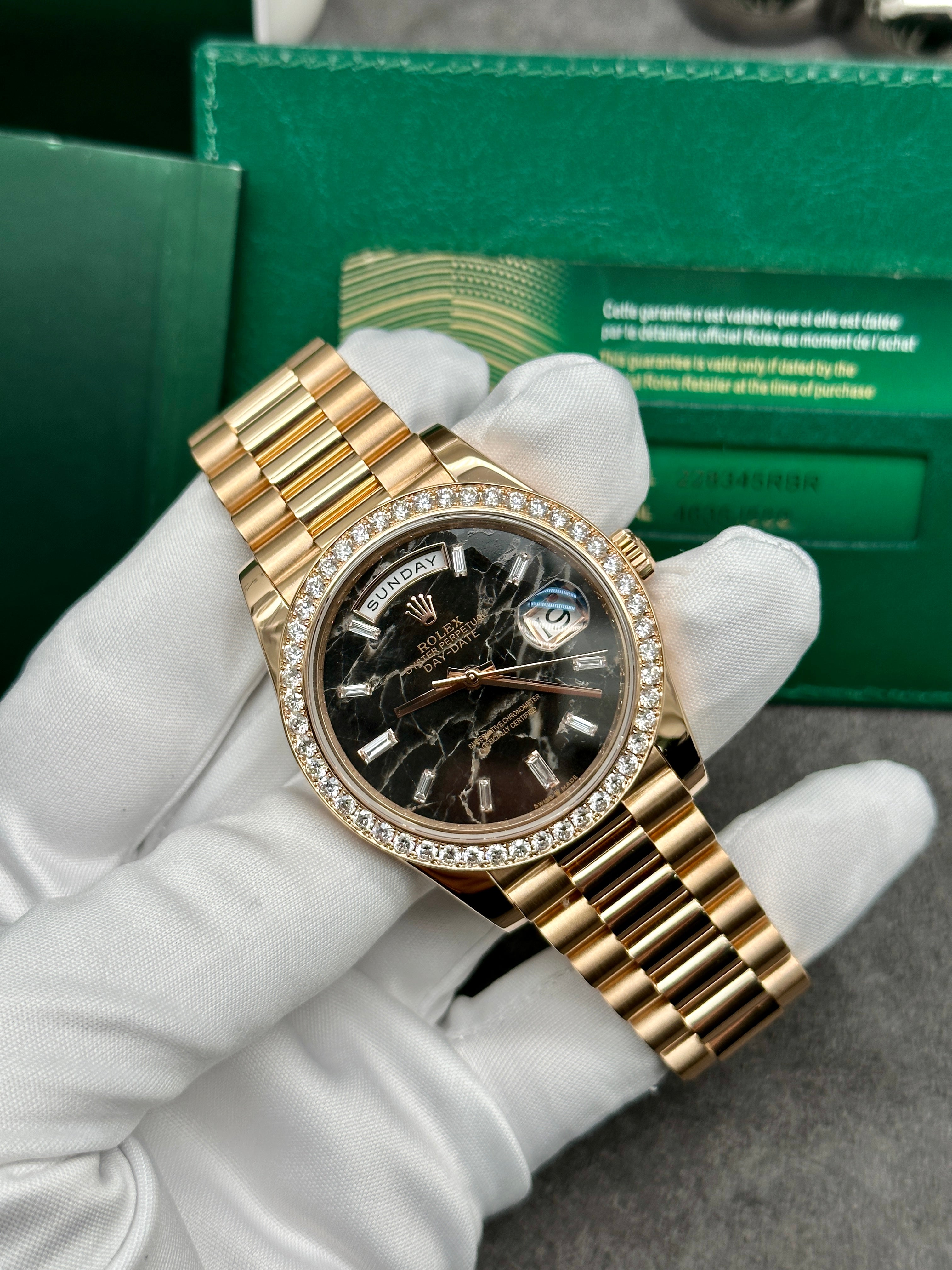 Rolex Day-Date 40 228345 Eisenkiesel Dial Rose Gold 2022